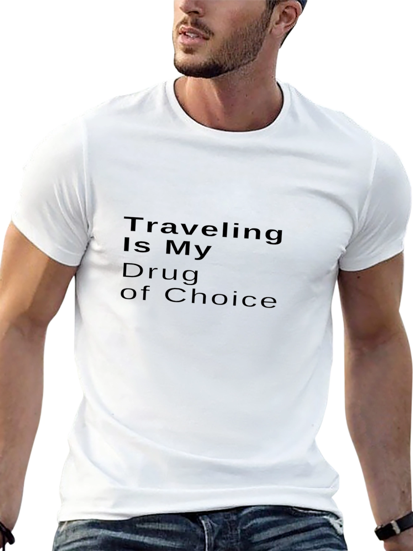 Traveling is My Drug of Choice - Black T-Shirt