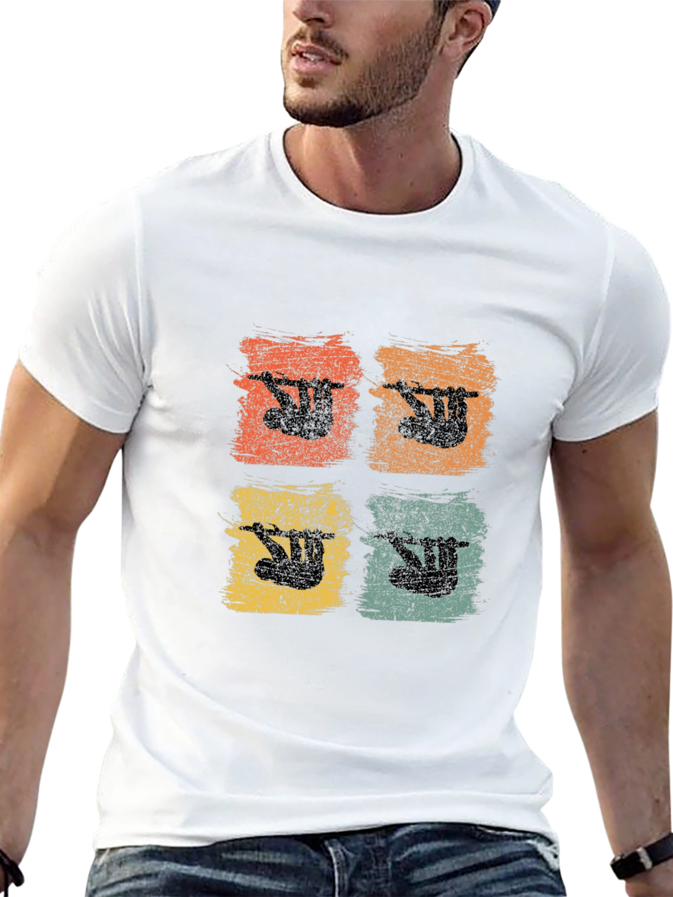 Retro Sloth Graphic Tee - Unique Design
