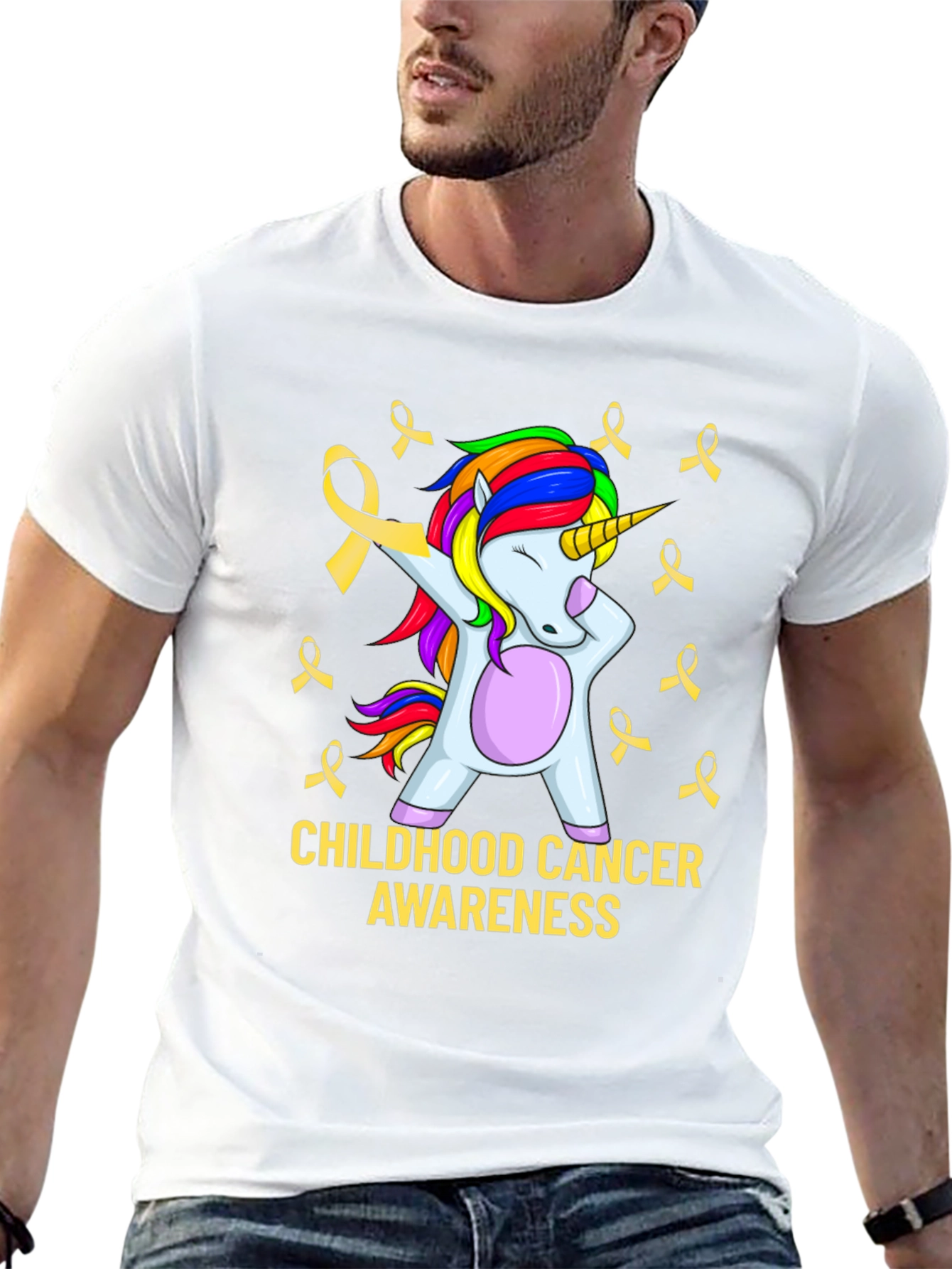 Childhood Cancer Awareness Unicorn T-Shirt