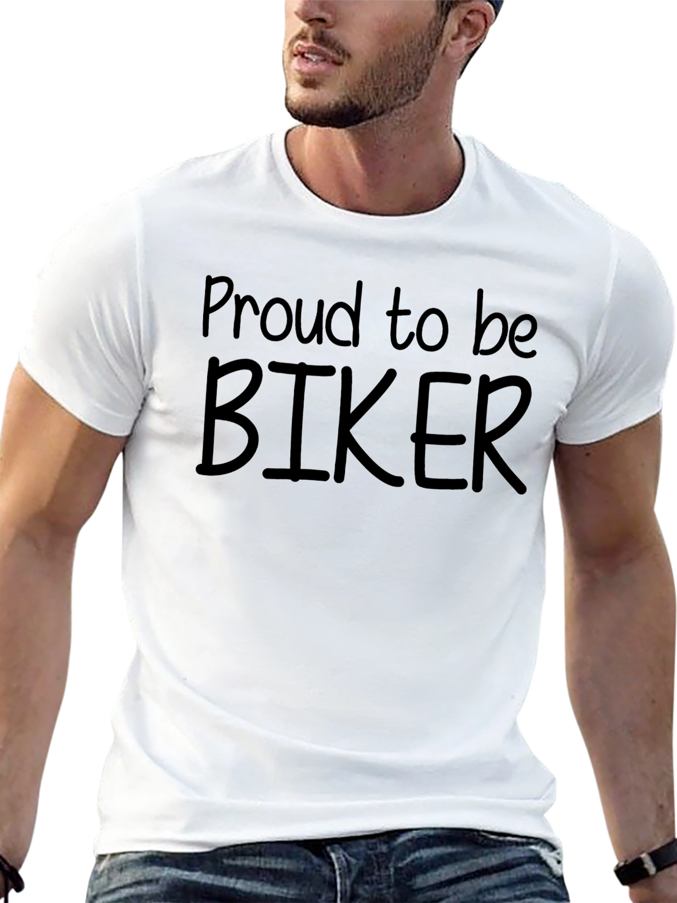 Proud Biker T-Shirt - Black Graphic Tee