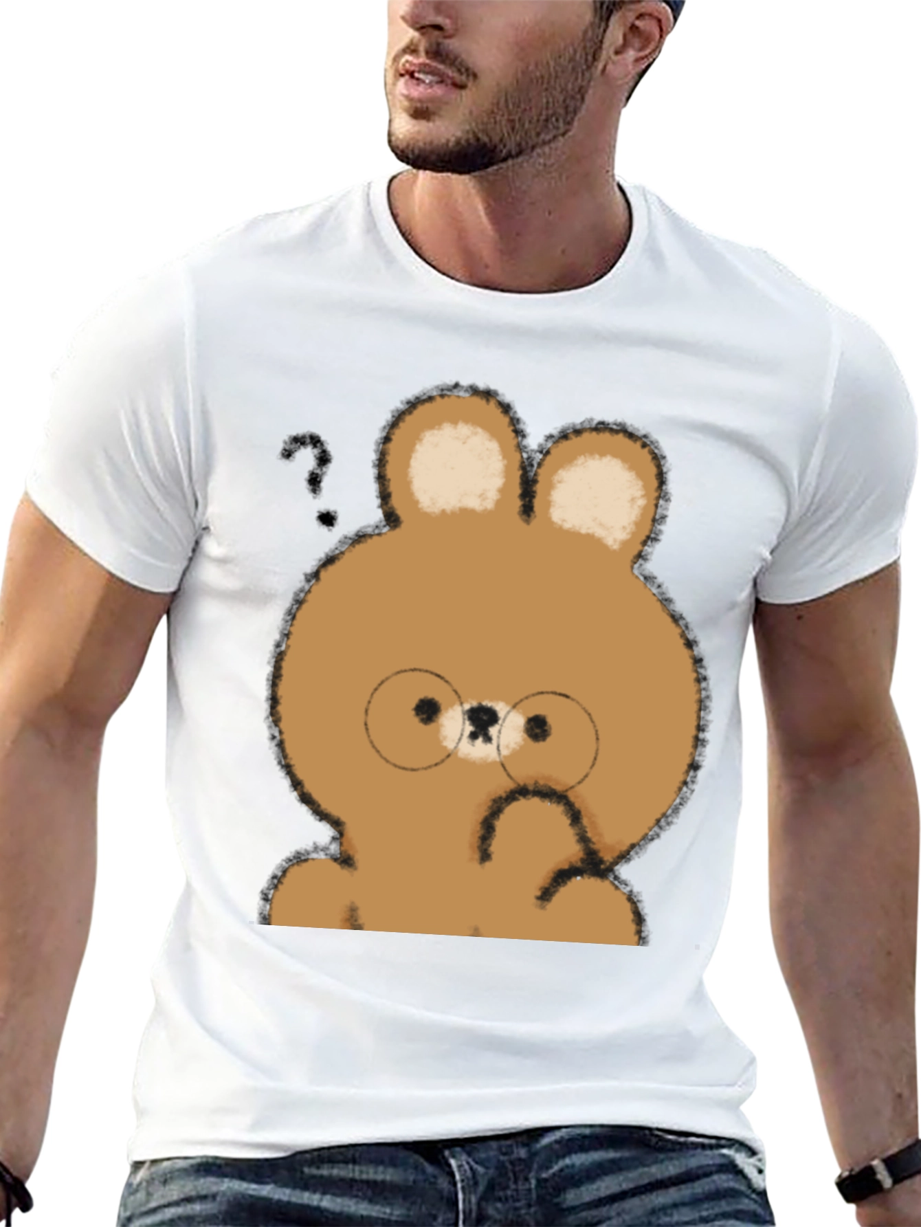 Cute Cartoon Bear T-Shirt - Unisex Soft Cotton Tee