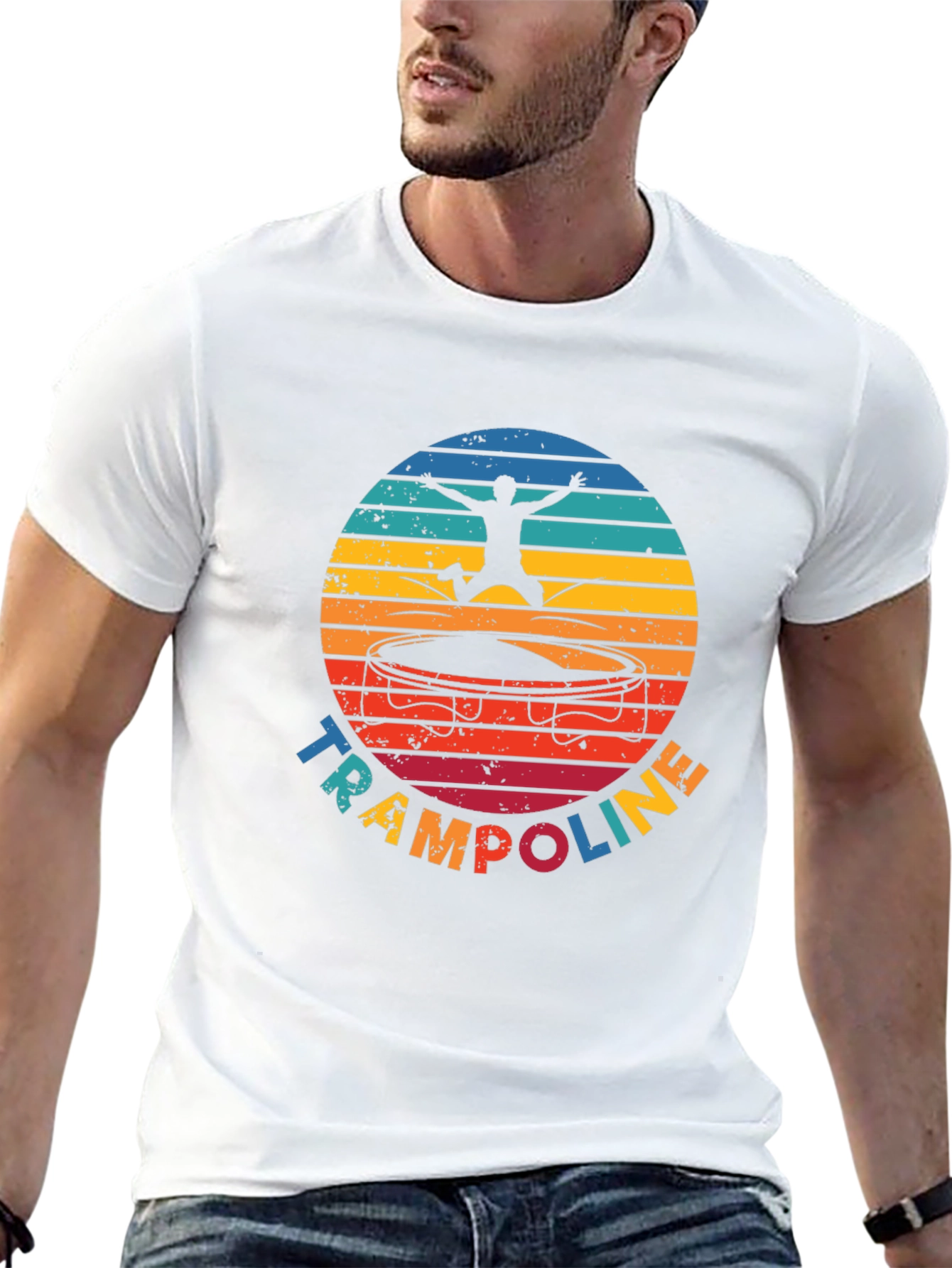 Retro Trampoline T-Shirt - Jumping Fun!