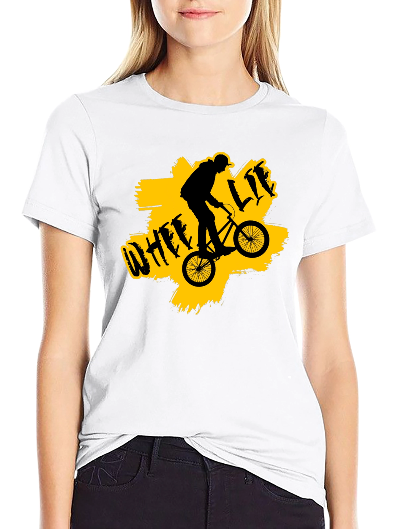Wheelie Life Black T-Shirt - BMX Rider Graphic Tee