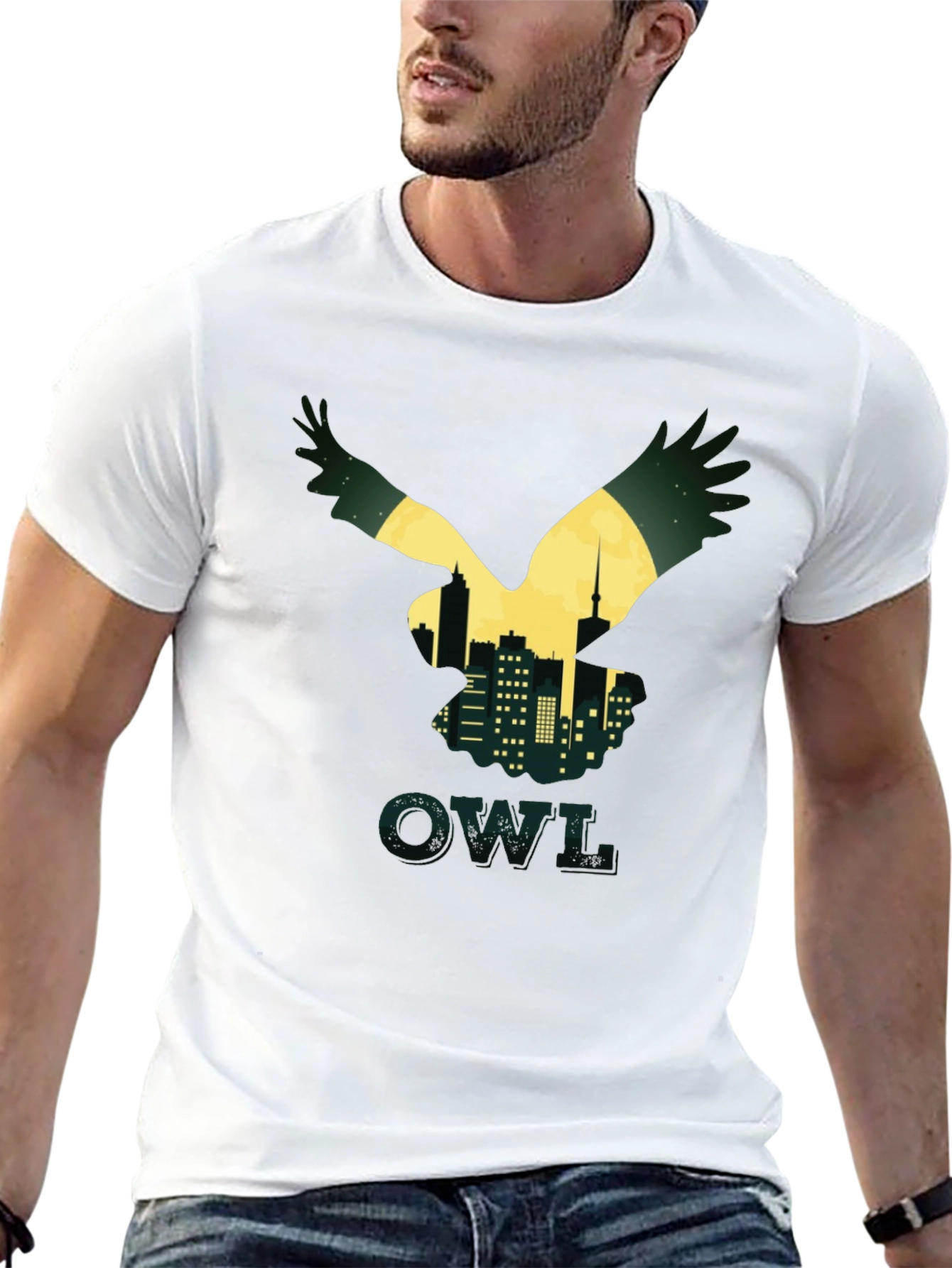 Owl Cityscape Graphic Tee