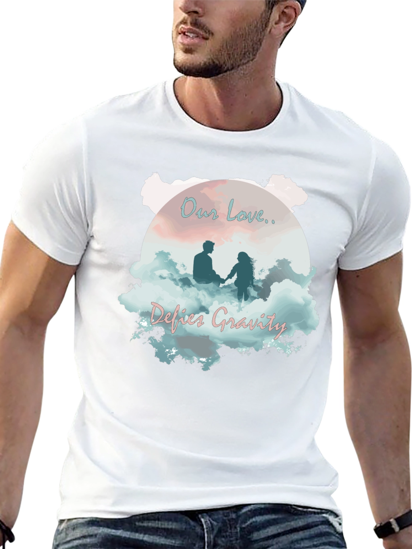 Our Love Defies Gravity Black T-Shirt