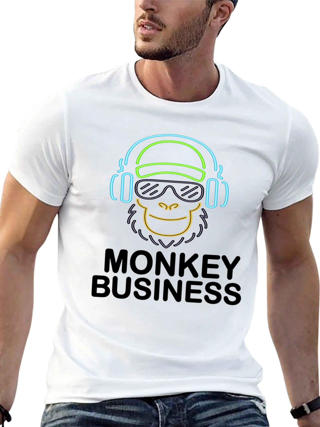 Monkey Business Graphic T-Shirt