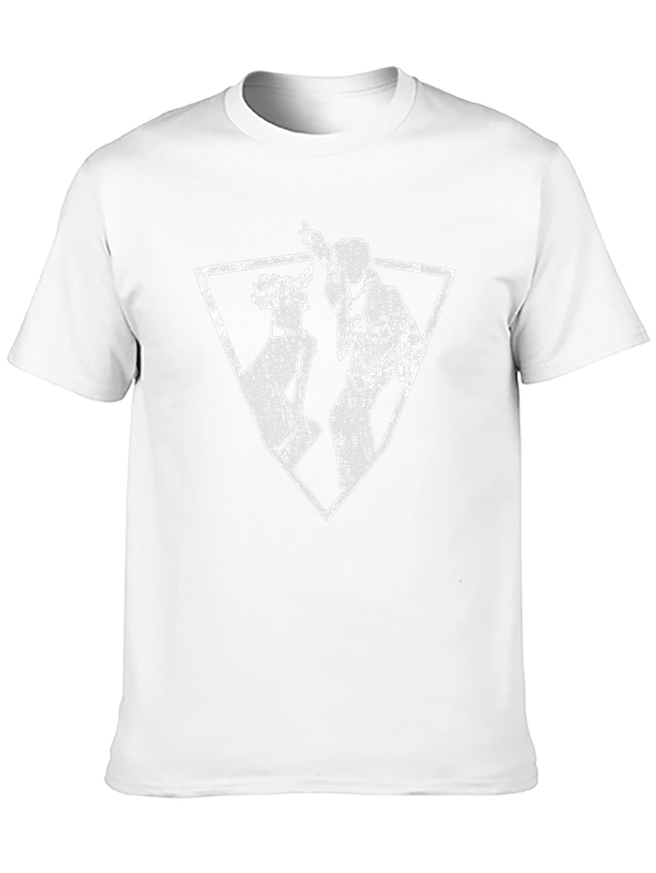 Abstract Silhouette Graphic Tee - Black