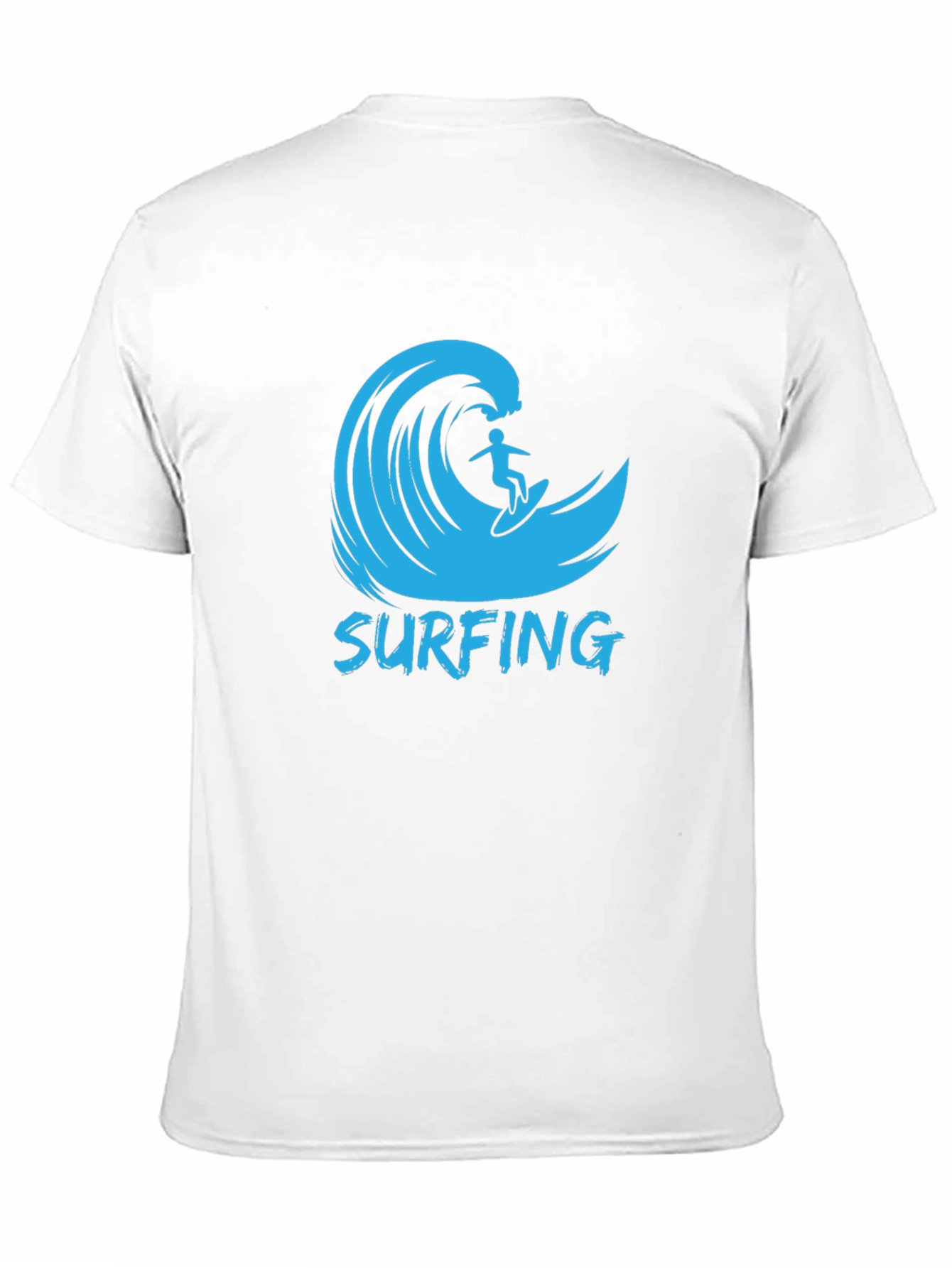 Surfing Wave Graphic Black T-Shirt