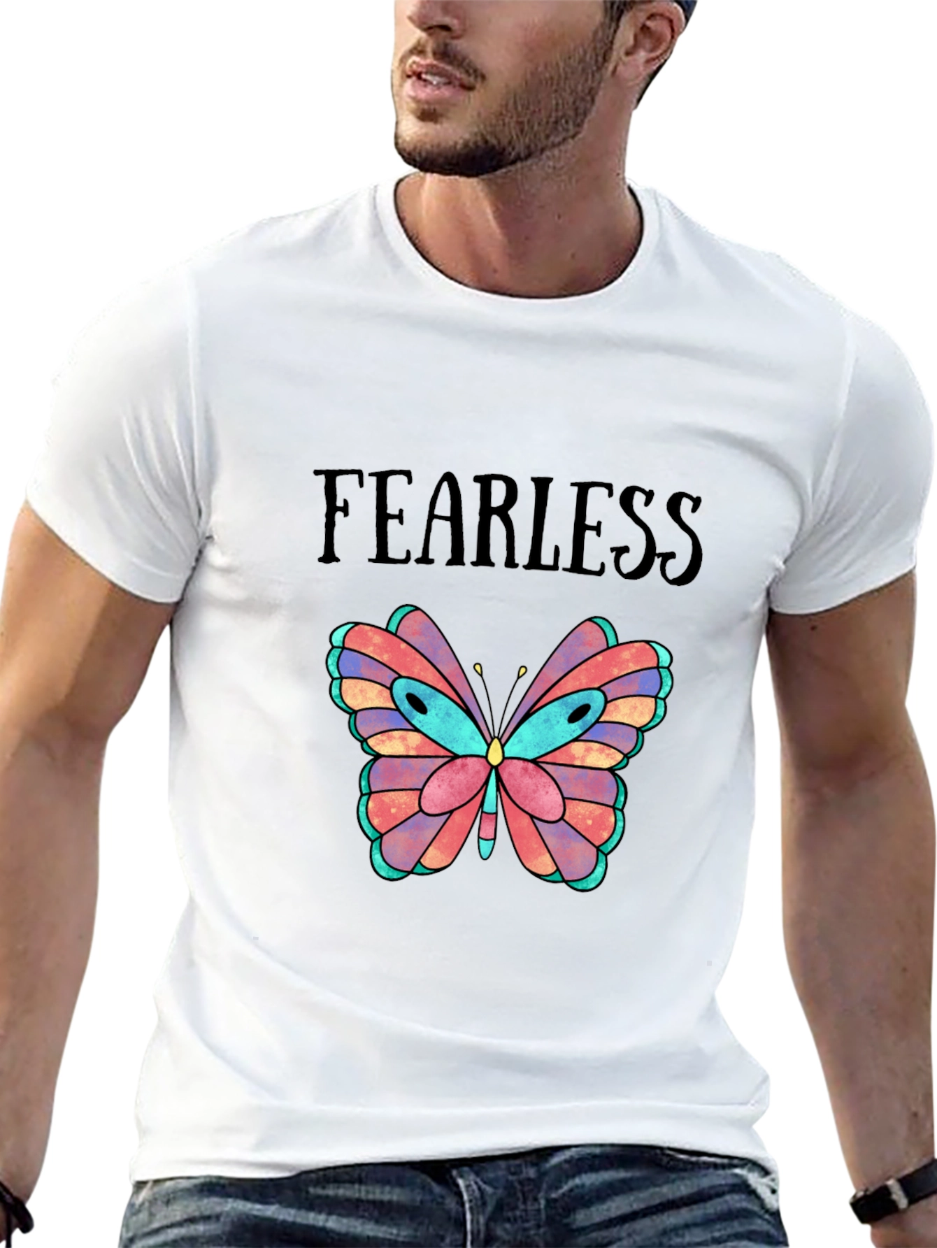 Fearless Butterfly Graphic Tee - Stylish Comfort