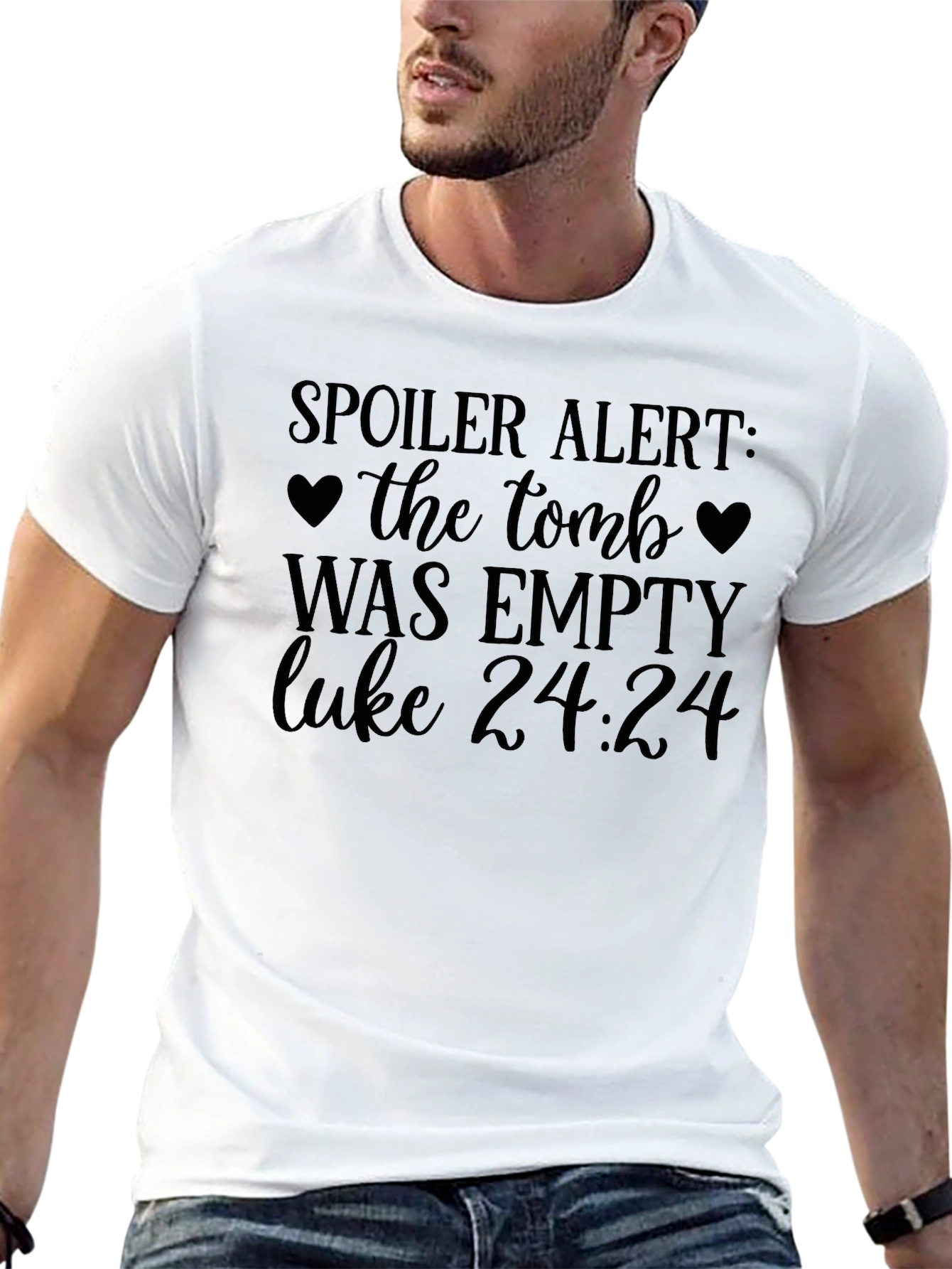 Spoiler Alert Tomb Empty Luke 24:24 Christian T-Shirt