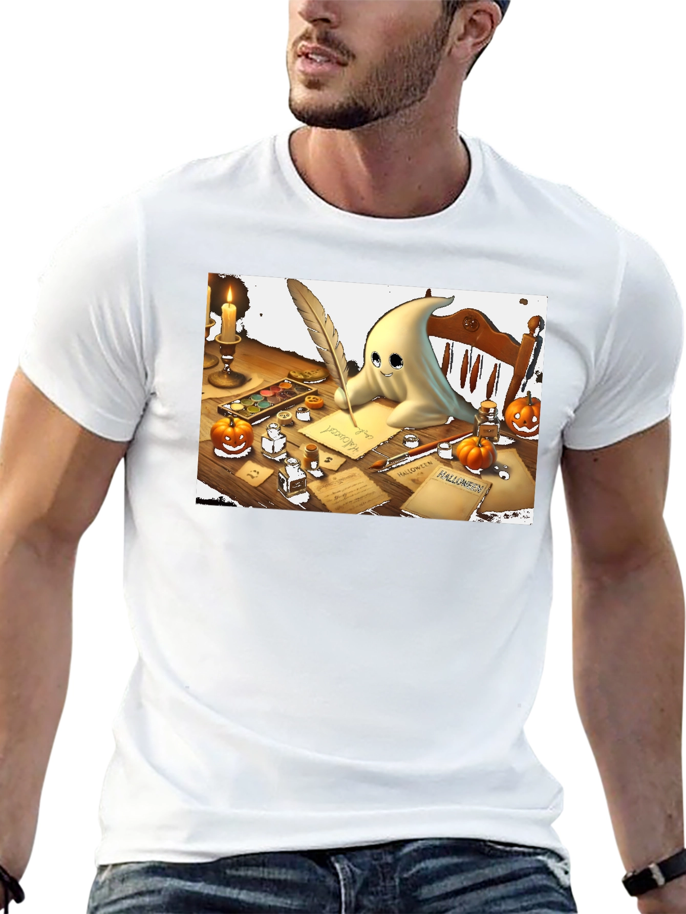 Ghost Writer Halloween T-Shirt