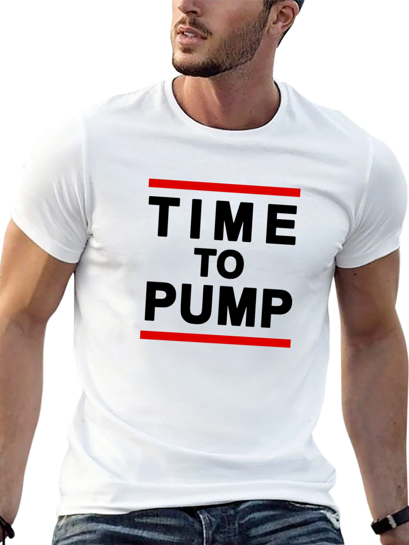 Time to Pump Black Graphic Tee