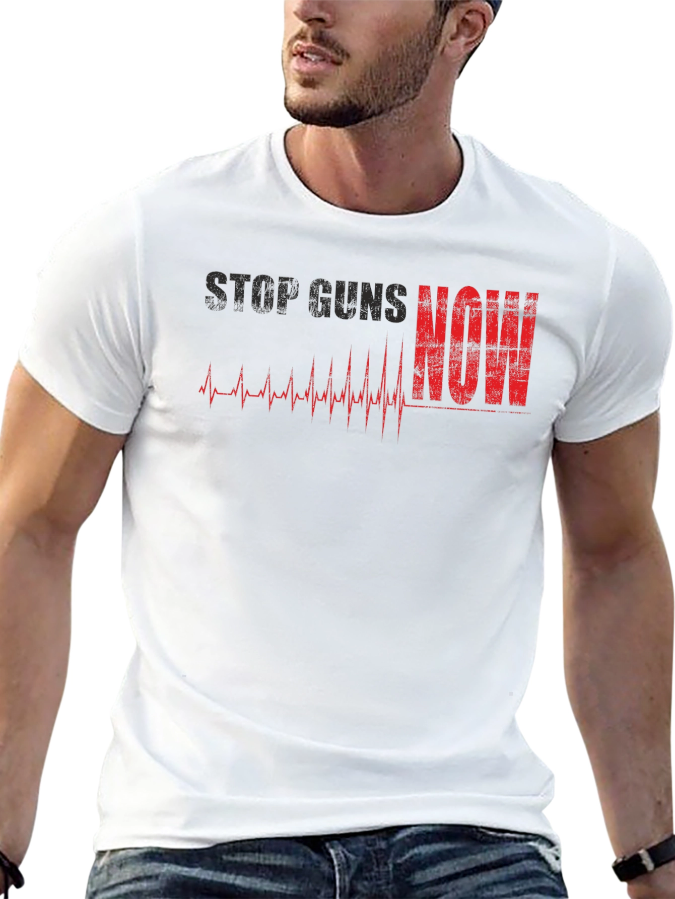 Stop Guns Now T-Shirt - Black Activist Tee