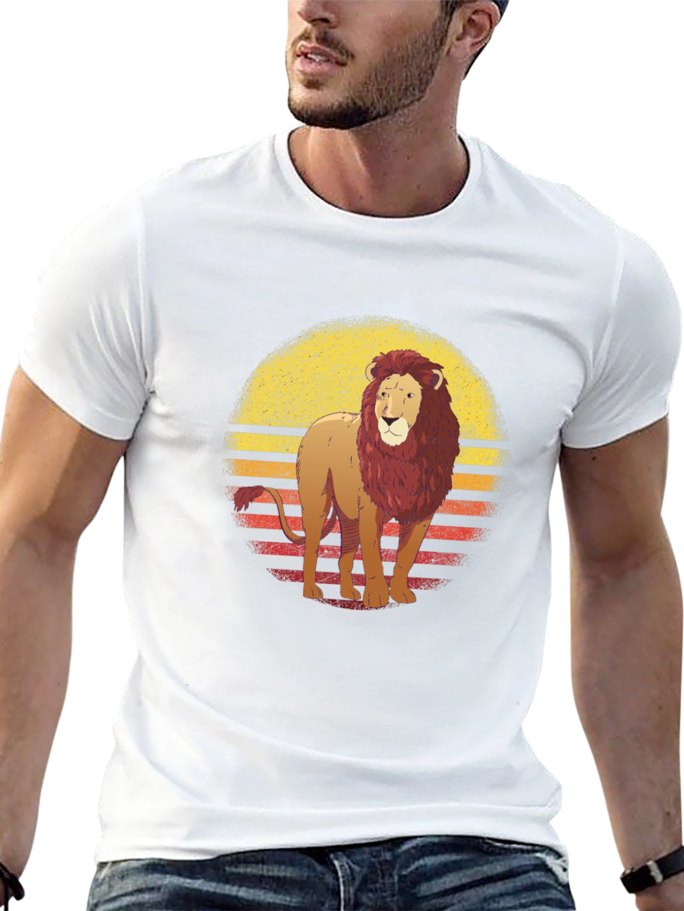 Retro Lion Graphic Tee - Stylish Comfort