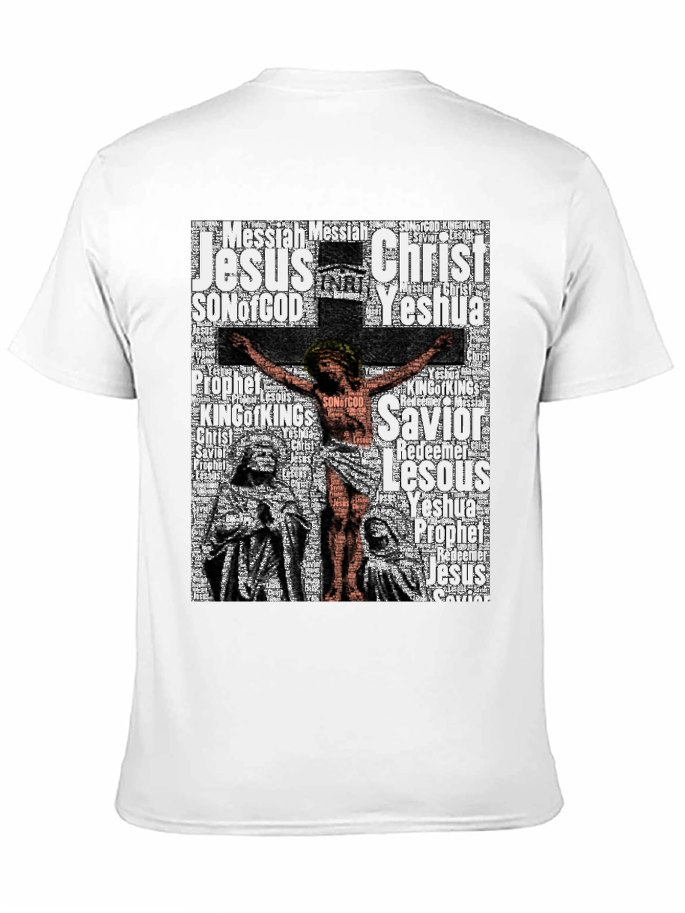 Jesus Christ Word Art Mens T-Shirt