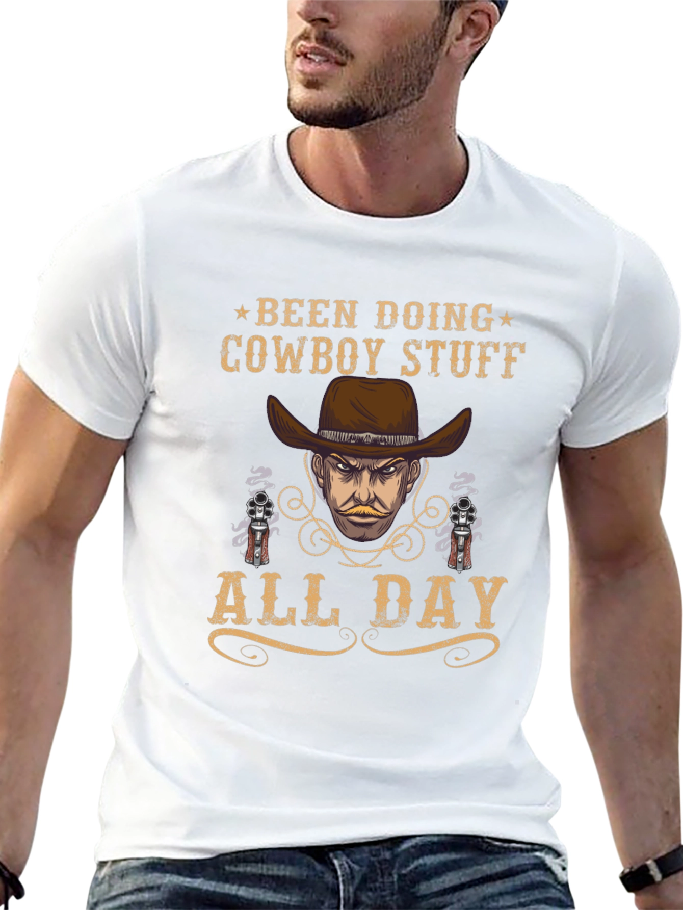 Cowboy Stuff All Day Black T-Shirt