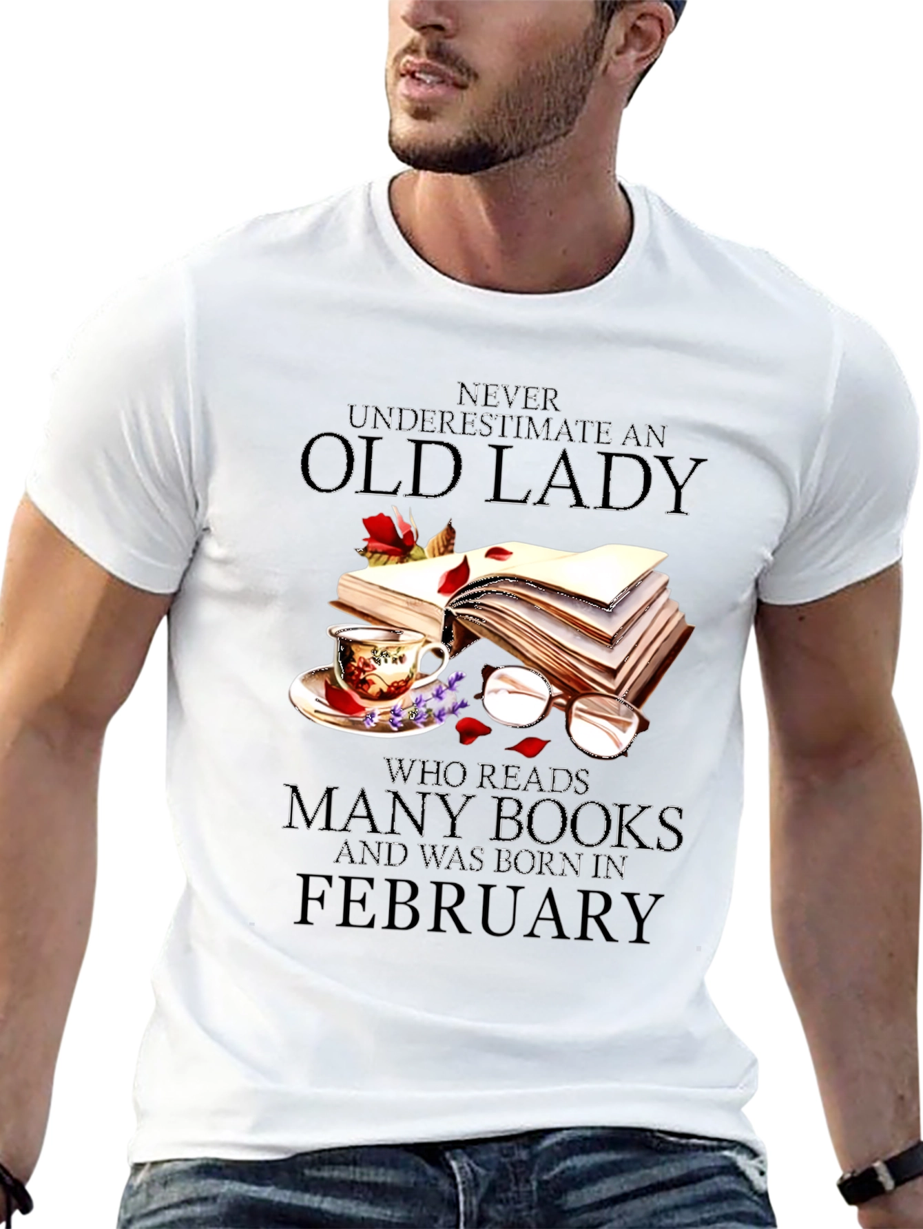 Old Lady Who Reads February T-Shirt