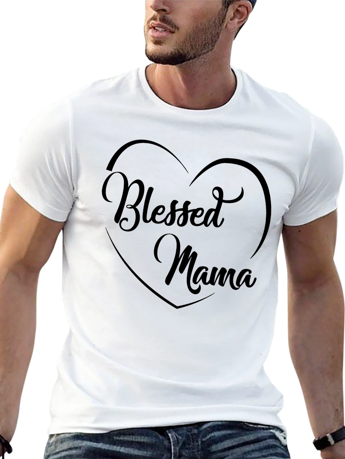 Blessed Mama Graphic Tee - Black