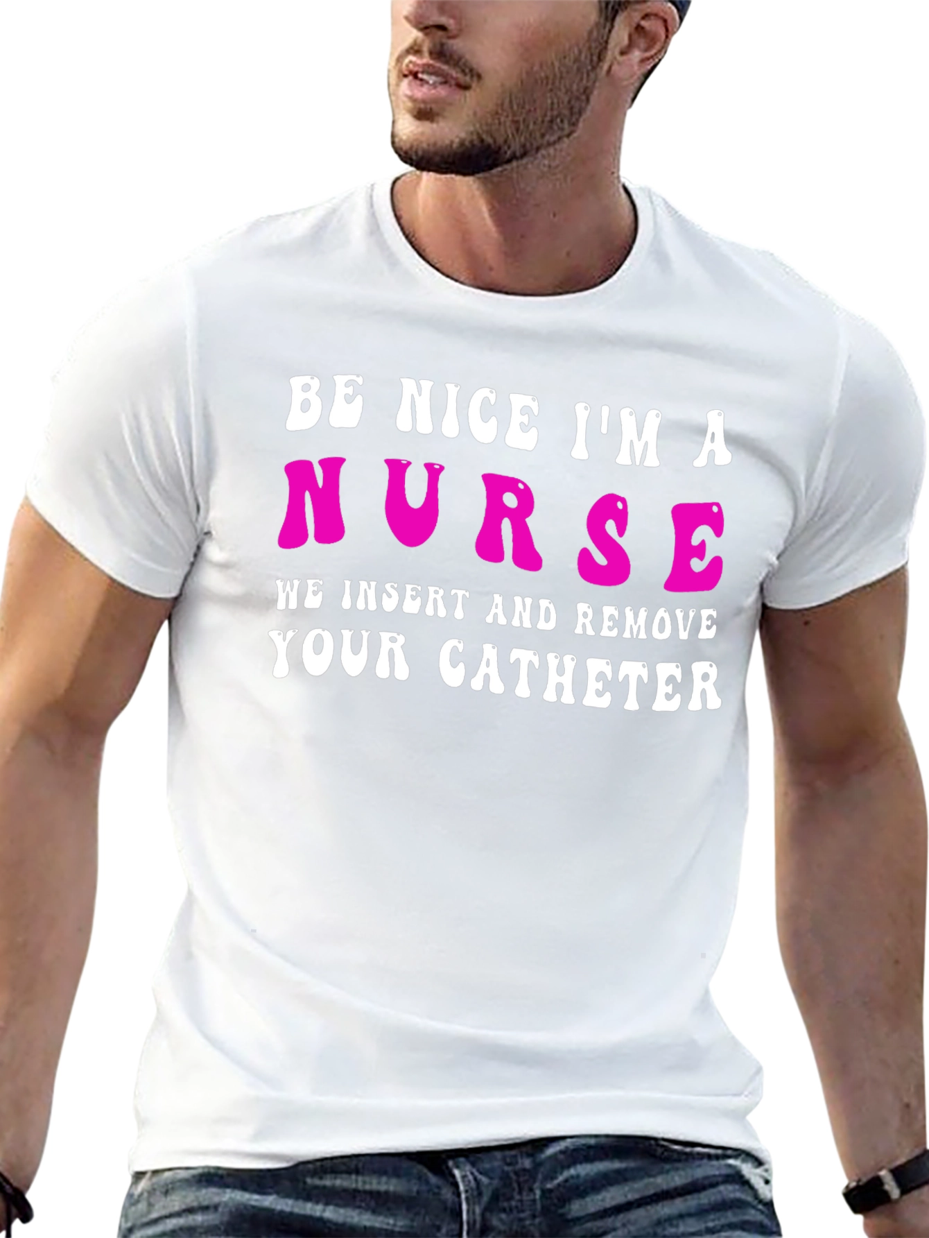 Funny Nurse Catheter T-Shirt