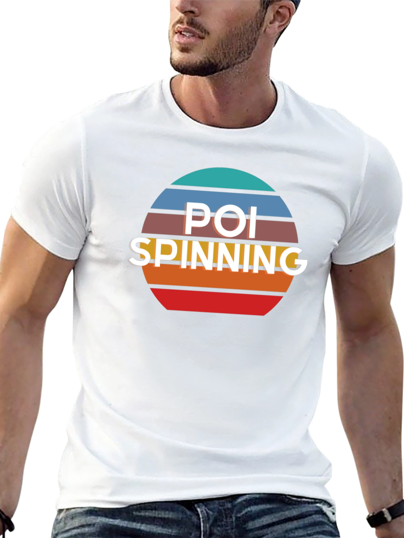 Poi Spinning Retro T-Shirt - Black