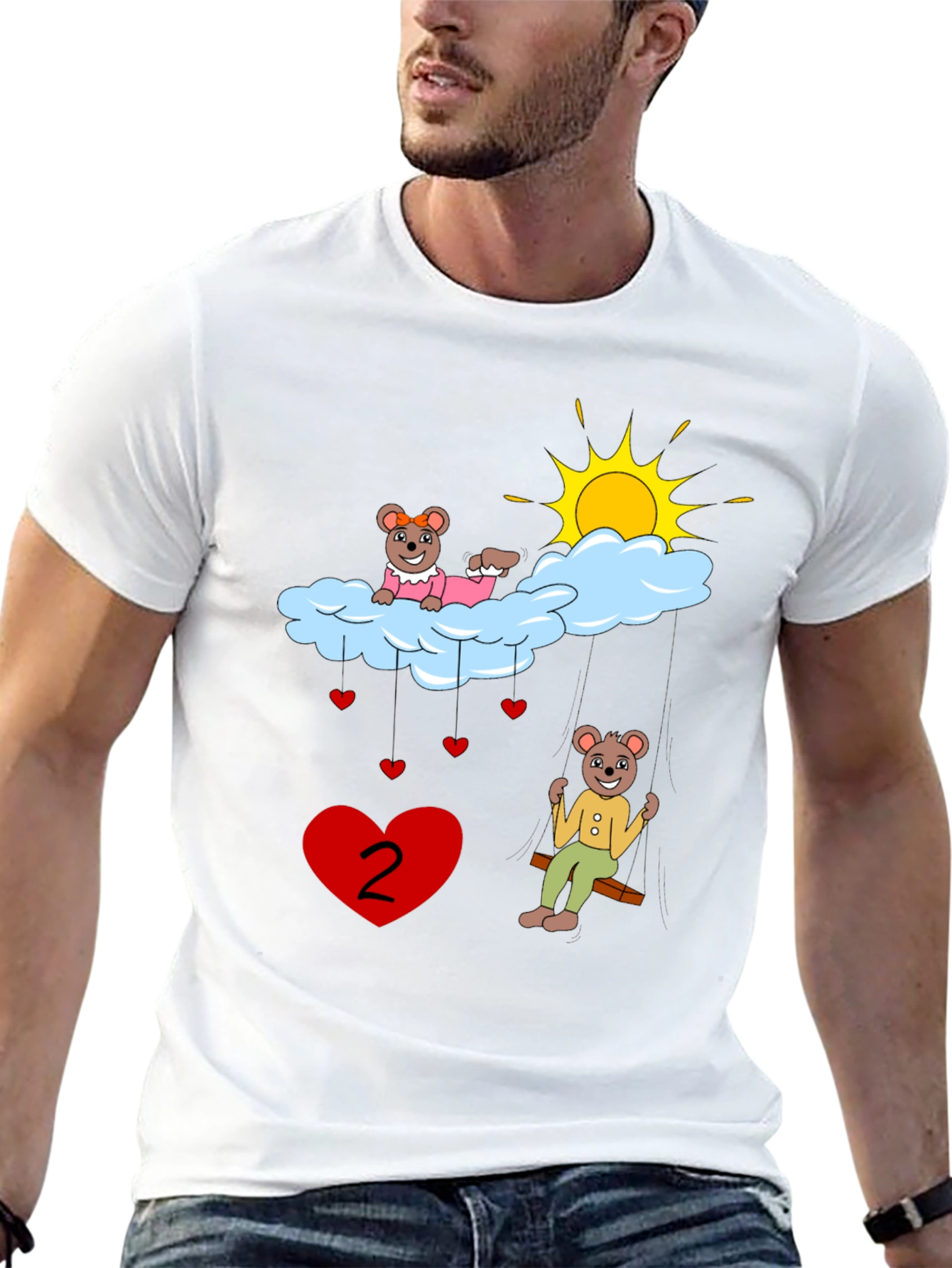 Cartoon Bears Black T-Shirt