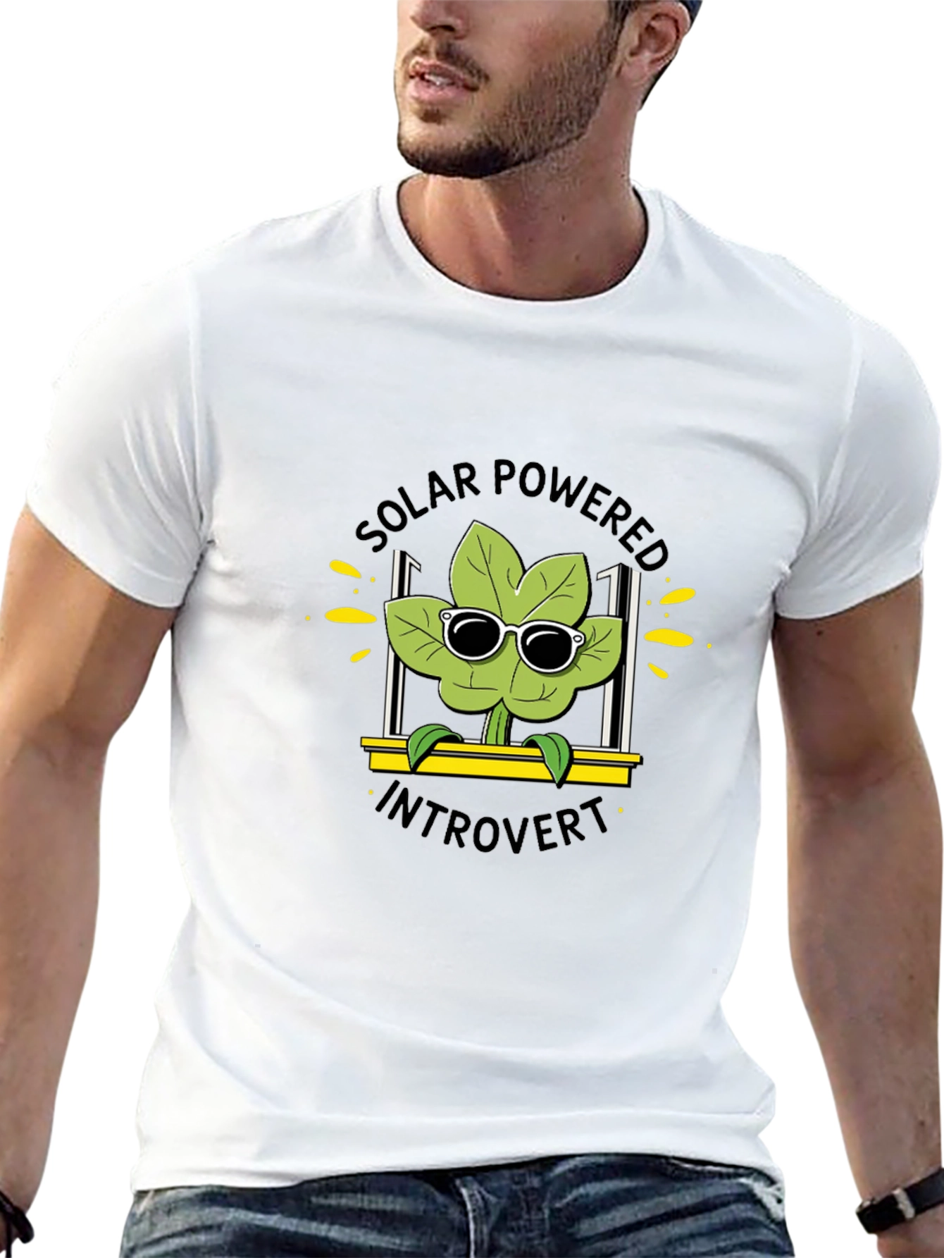Solar Powered Introvert T-Shirt Black