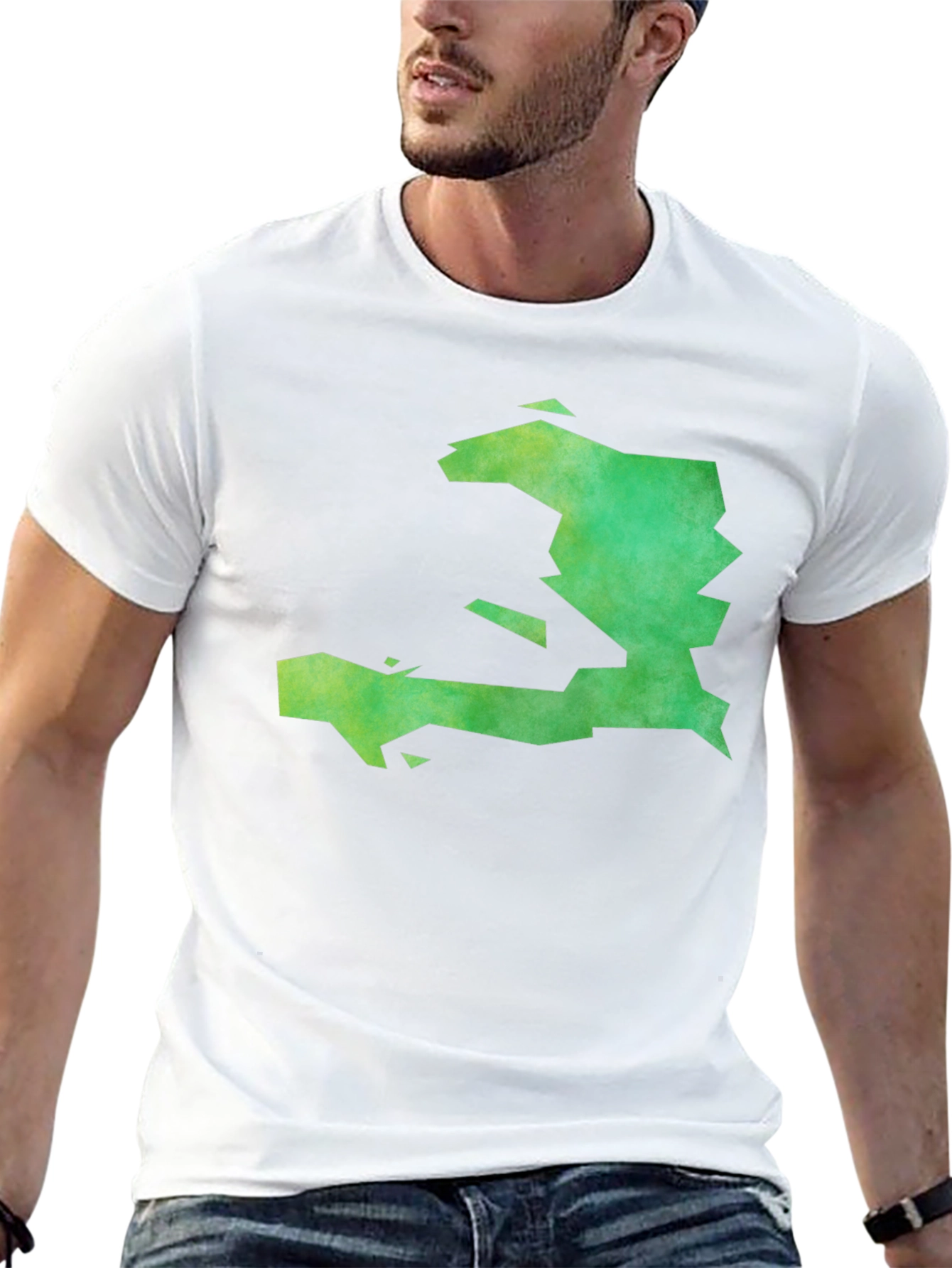 Haiti Map Graphic Tee - Black Cotton T-Shirt