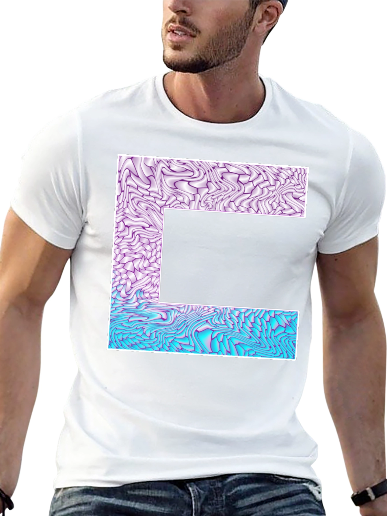 Abstract Letter T-Shirt - Unique Graphic Tee