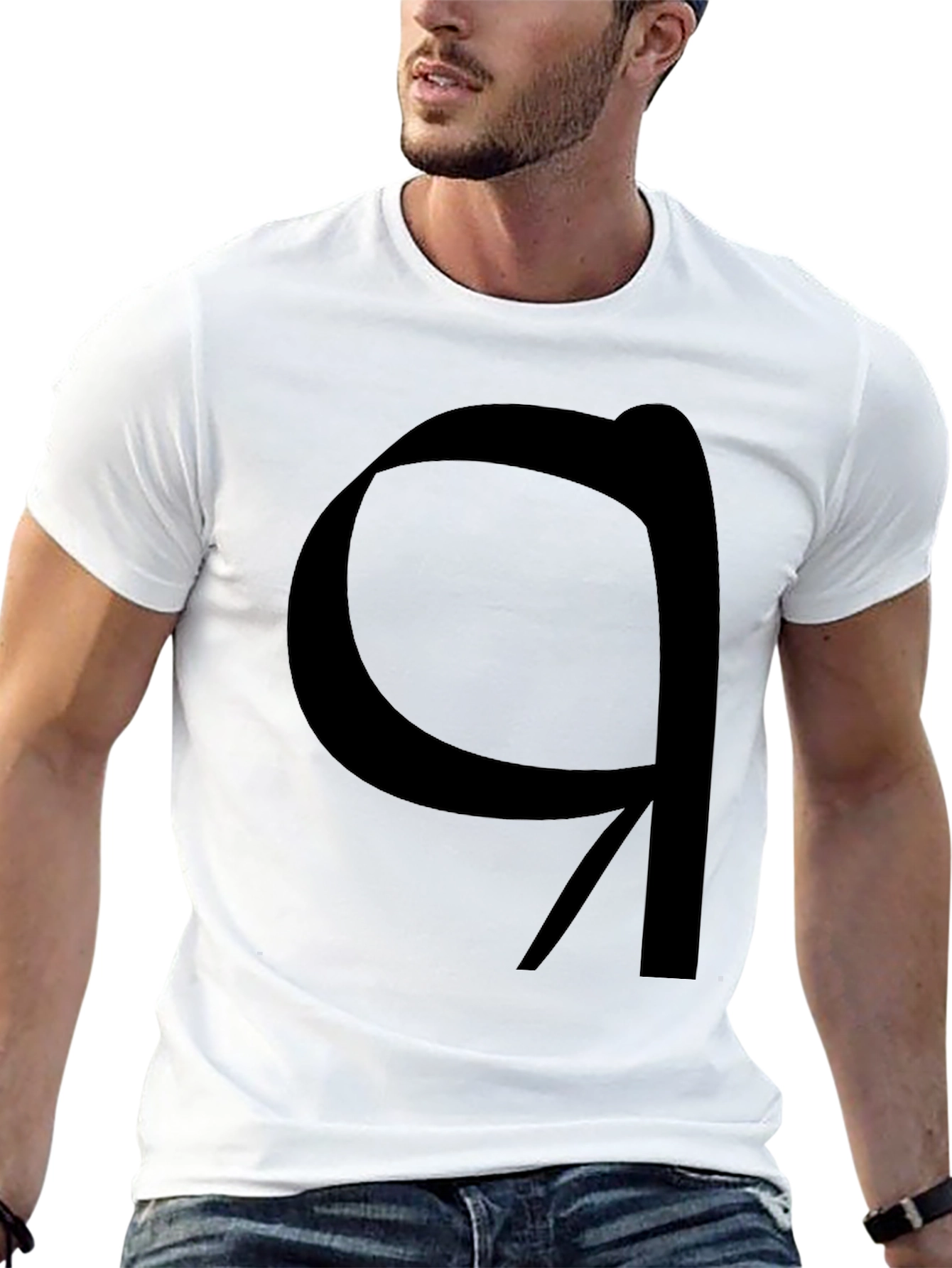 Modern Graphic Tee - Black Artistic Symbol