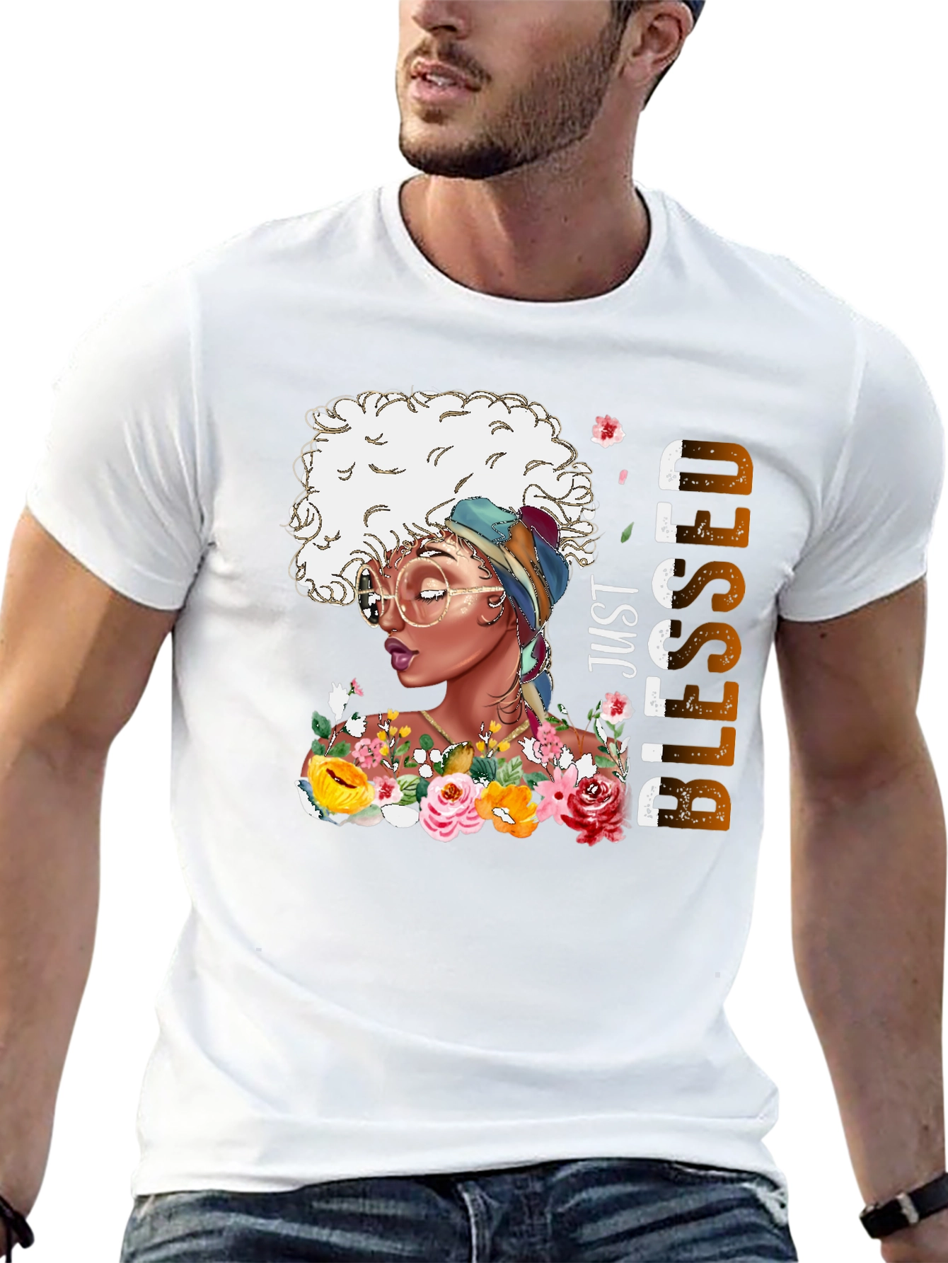 Just Blessed African American Woman T-Shirt