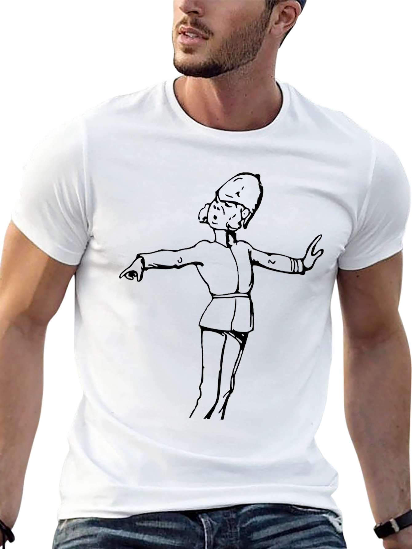 Novelty Cartoon Character Graphic T-Shirt