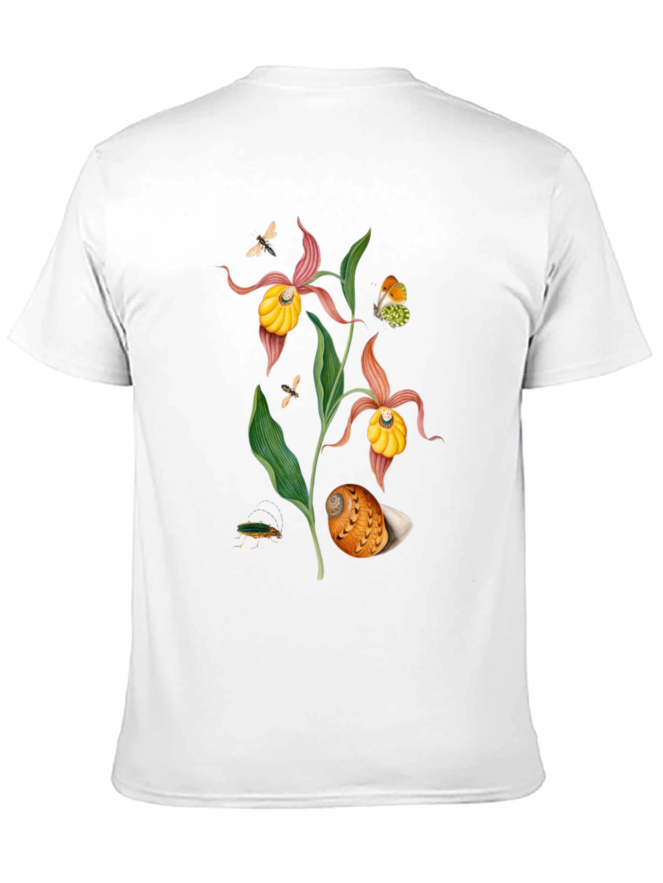 Botanical Print T-Shirt - Black