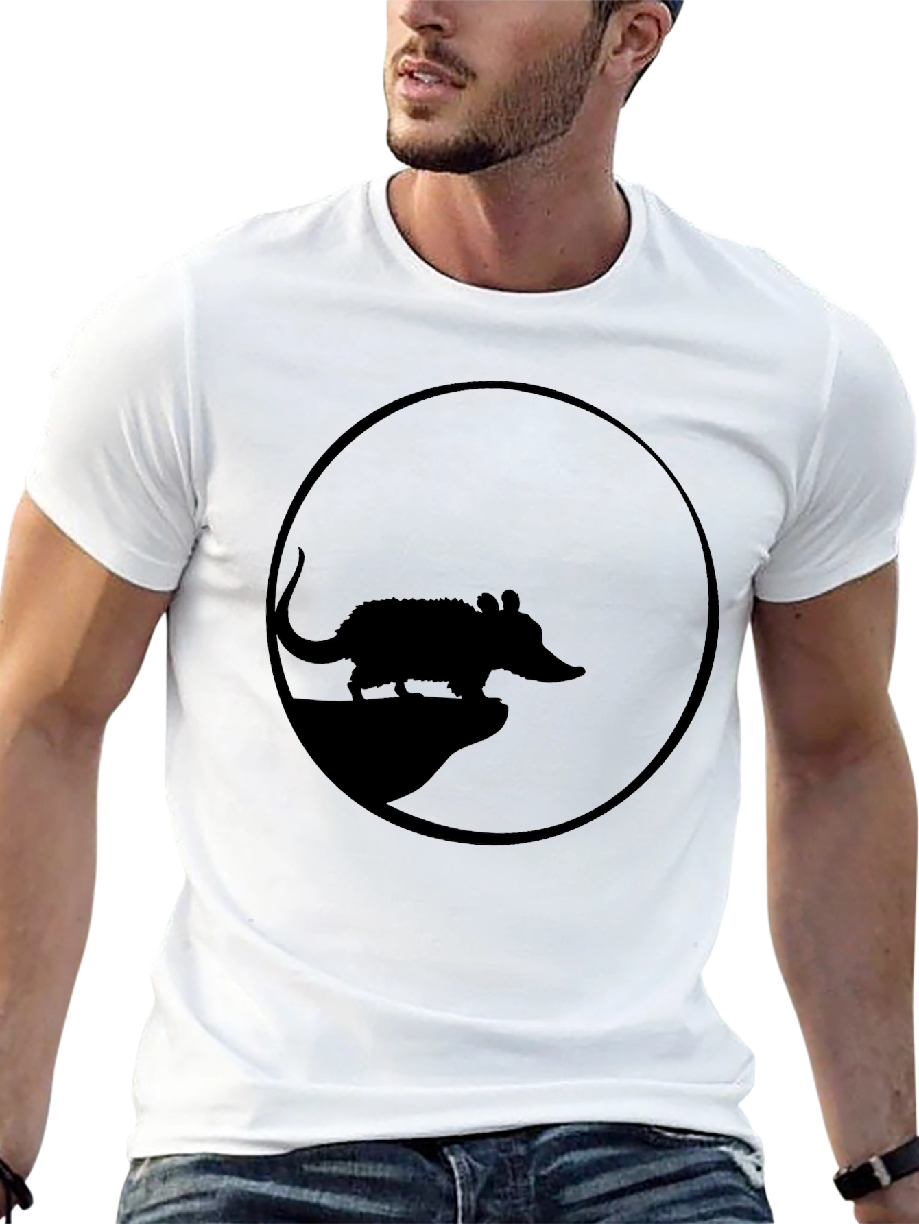 Possum Silhouette Tee - Black Graphic T-Shirt