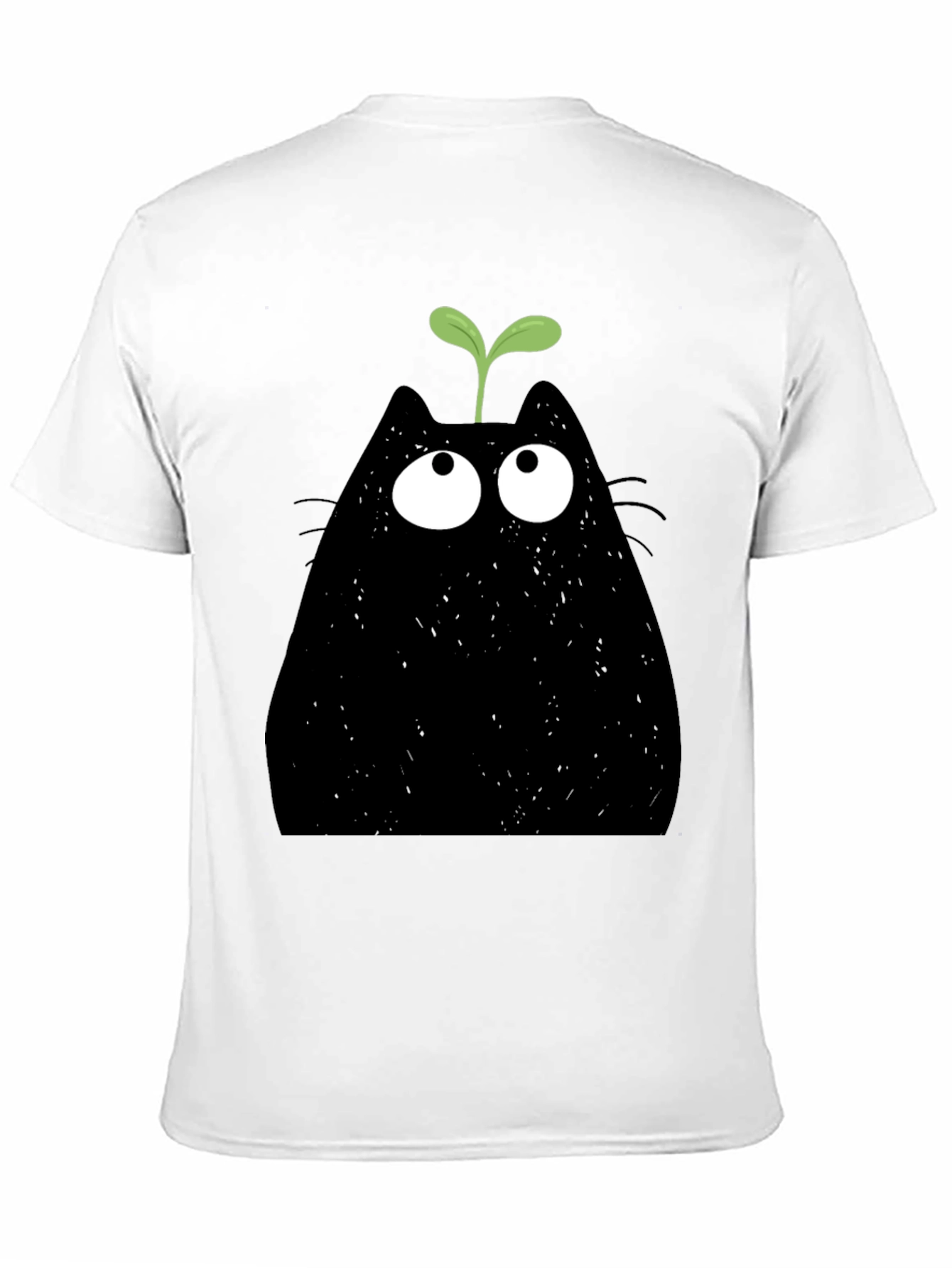 Funny Cat Sprout Graphic T-Shirt