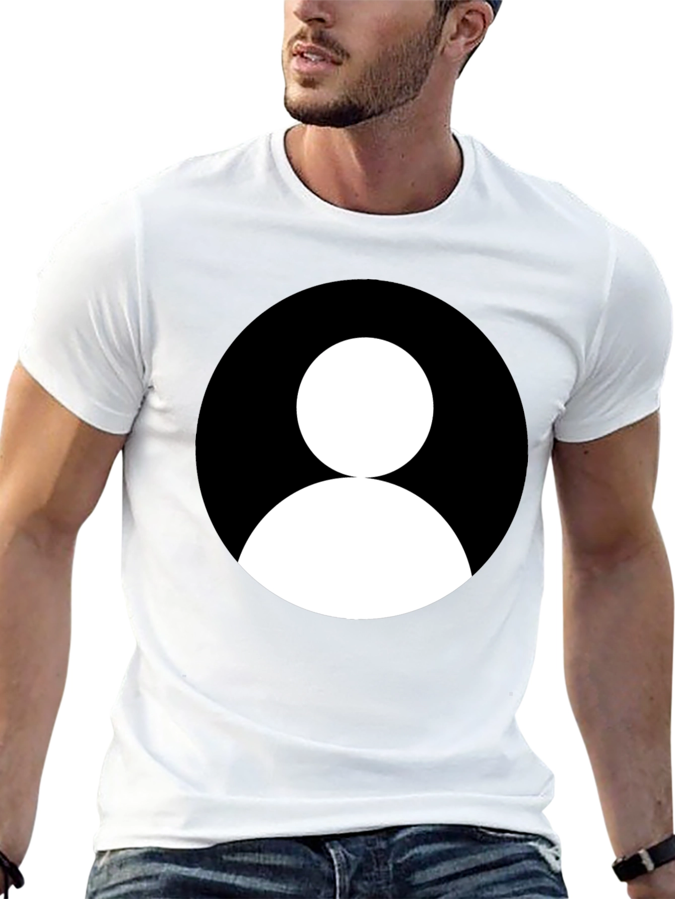 Minimalist Profile Black T-Shirt