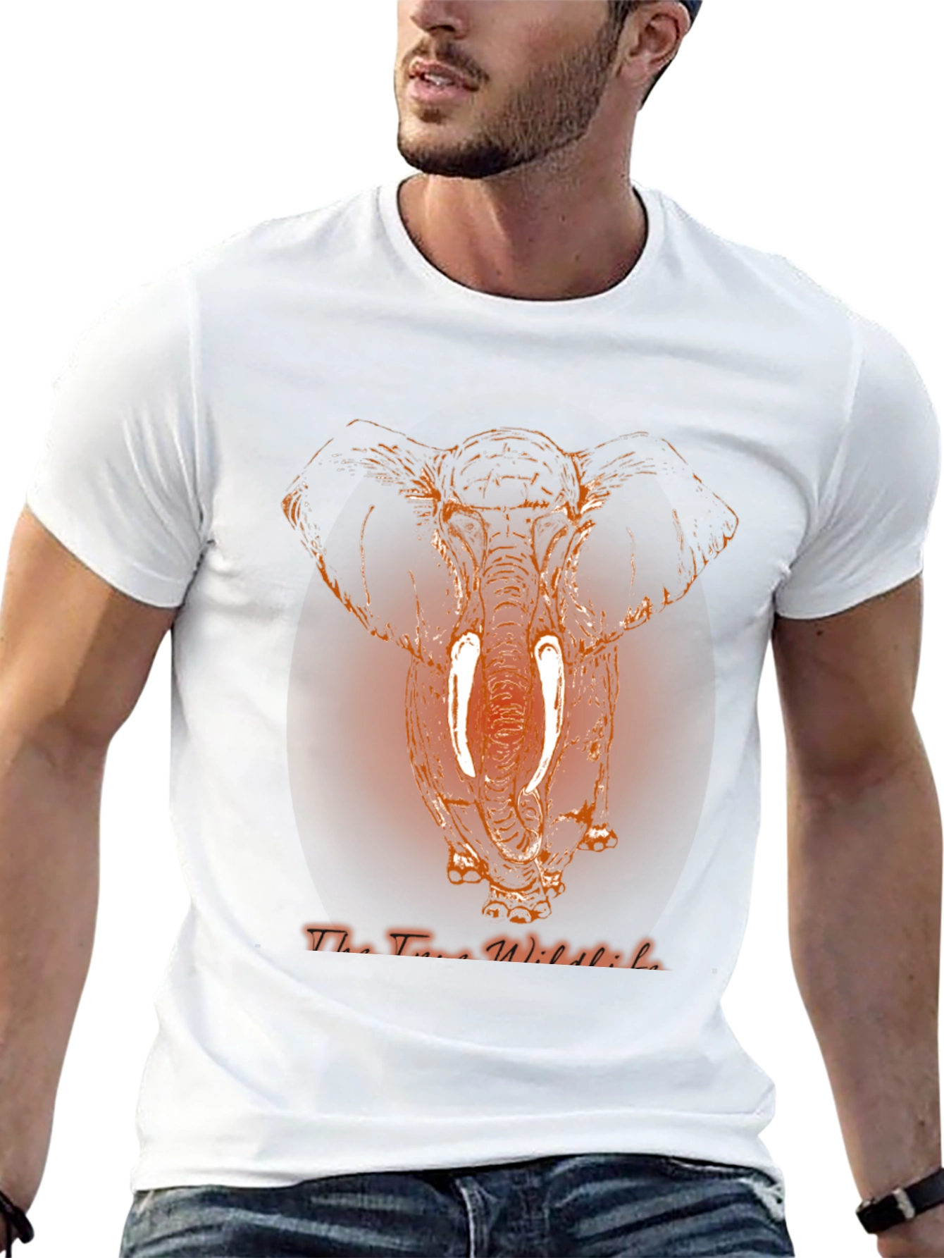 Elephant Graphic Print Mens T-Shirt