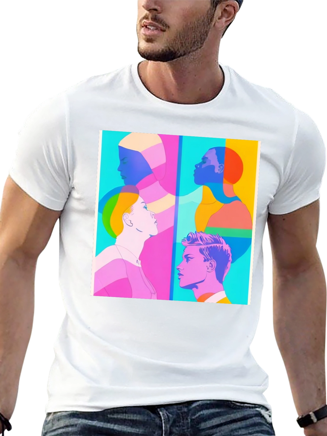 Modern Art Graphic Tee - Unisex Black T-Shirt