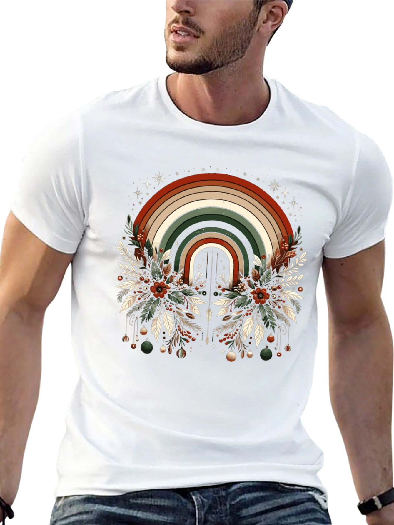 Festive Rainbow Graphic Tee