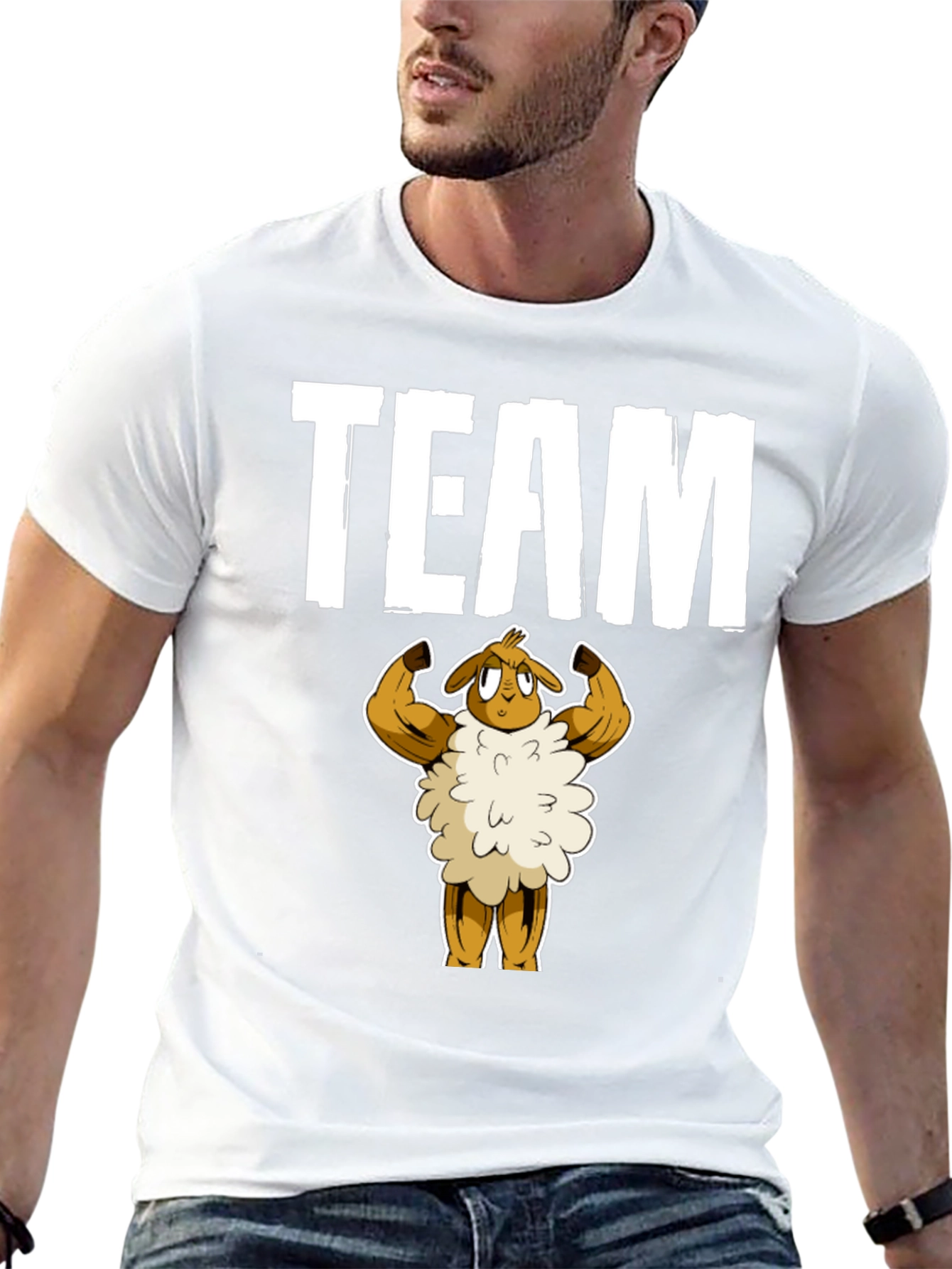 Team Buff Sheep Graphic T-Shirt - Black