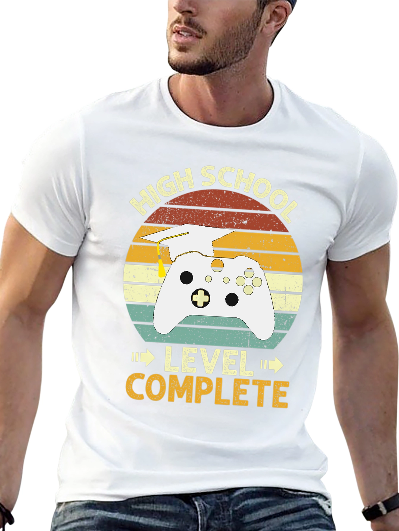 High School Graduation Gamer T-Shirt - Level Complete!