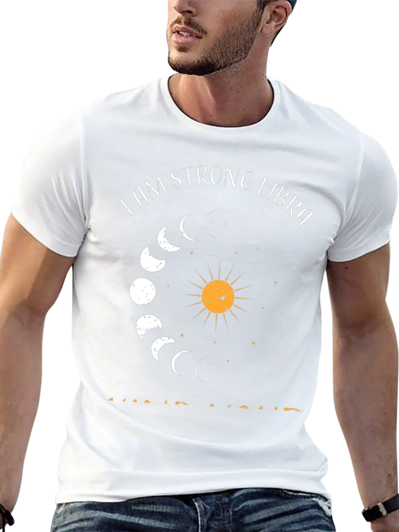 Strong Libra Moon Phase Graphic Tee