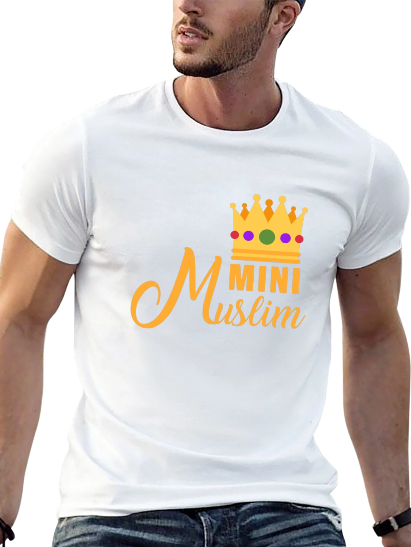 Mini Muslim Crown Tee - Black