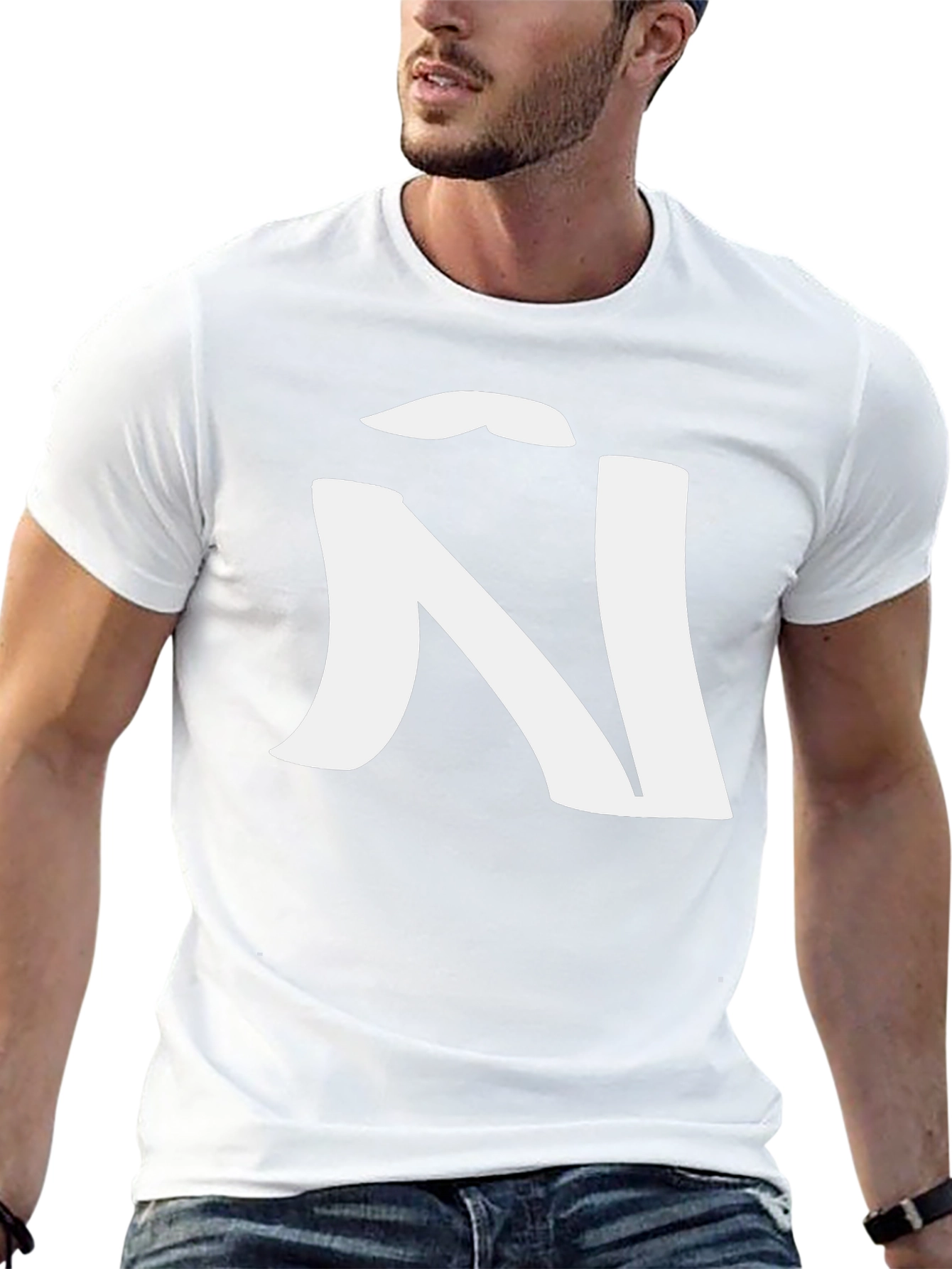 Black T-Shirt with White Ñ Design