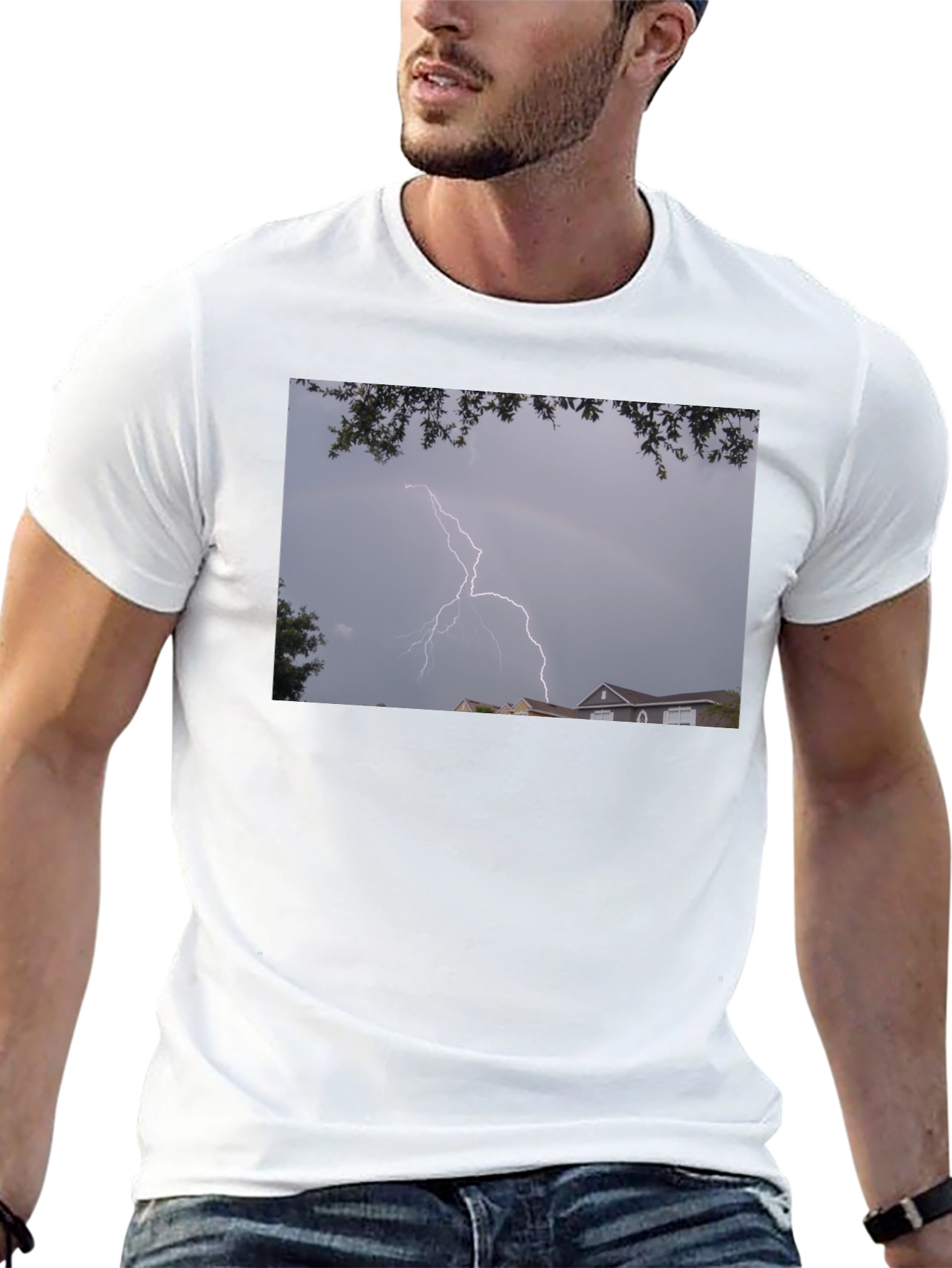 Lightning Graphic Black T-Shirt