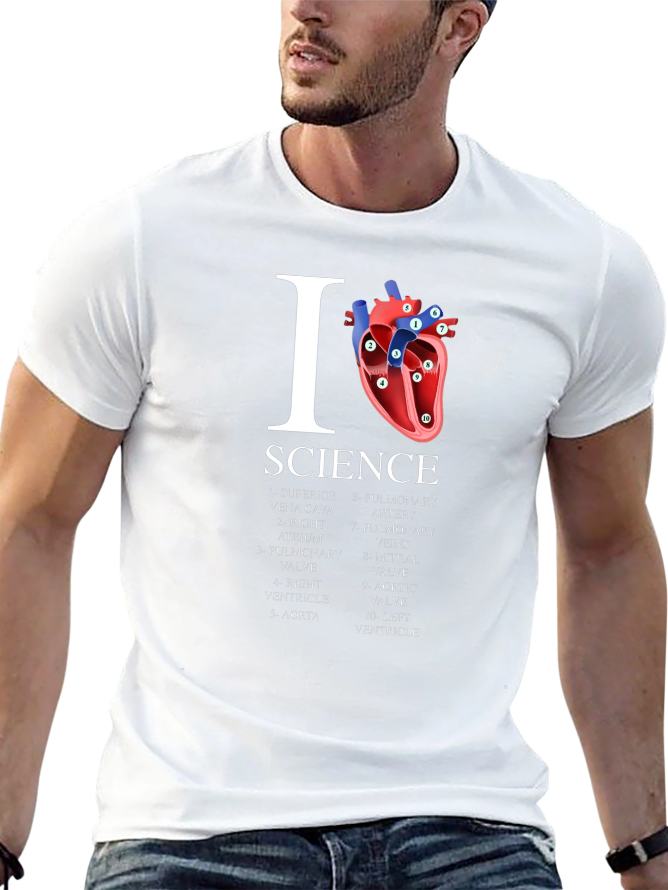 I Heart Science Anatomy T-Shirt - Unique Graphic Tee