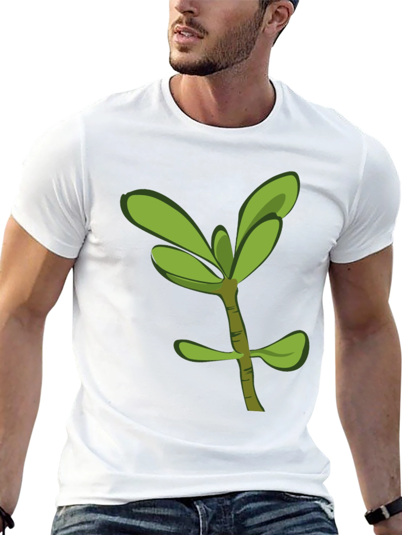 Green Sprout Graphic T-Shirt - Casual Style