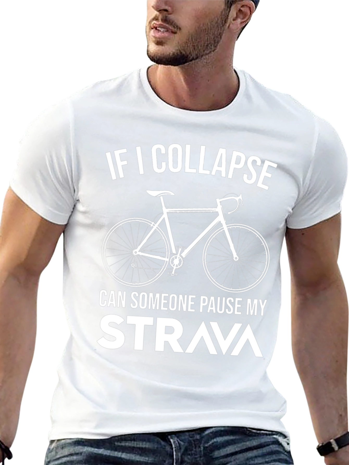 Cycling T-Shirt: If I Collapse Pause Strava!
