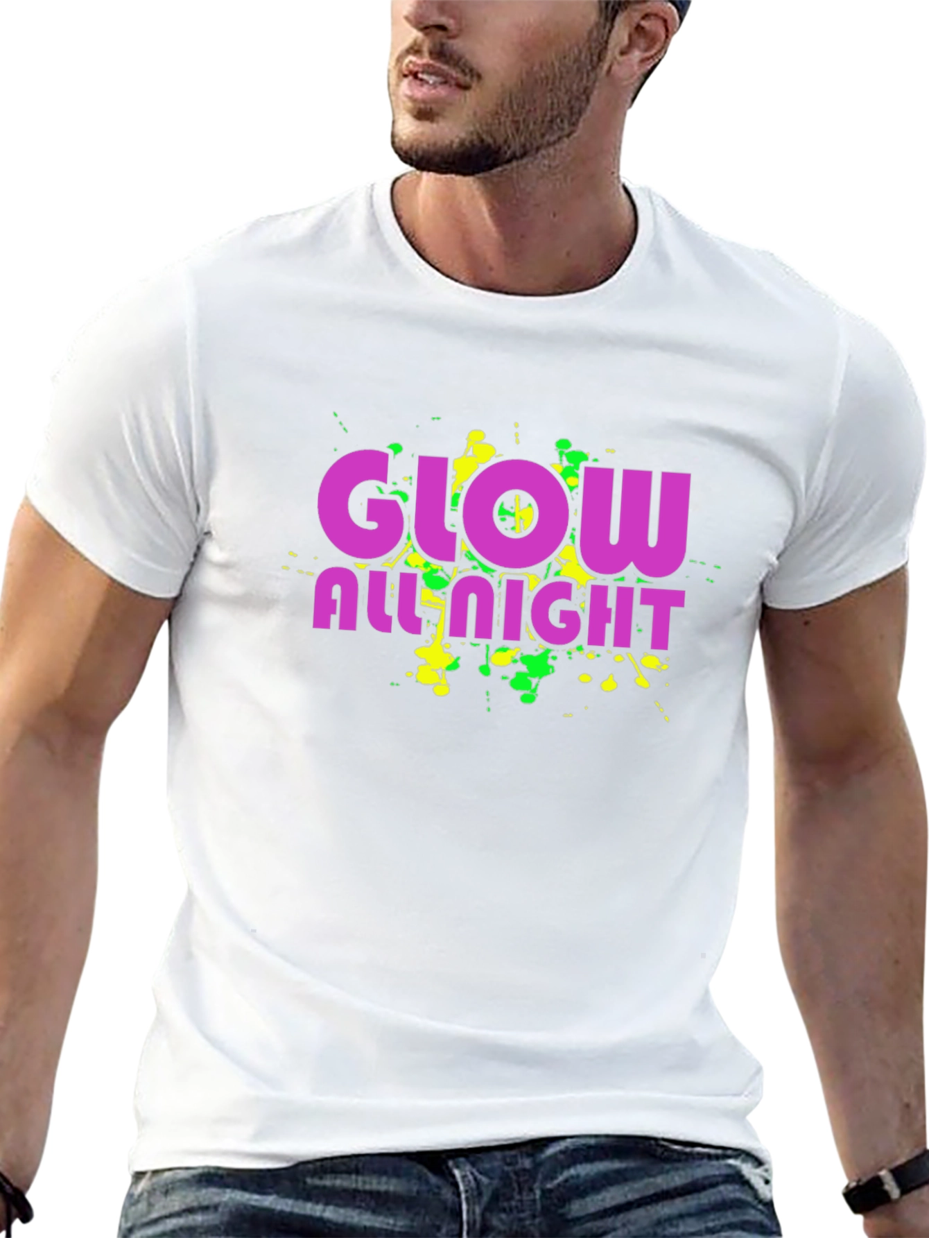 Glow All Night Black T-Shirt