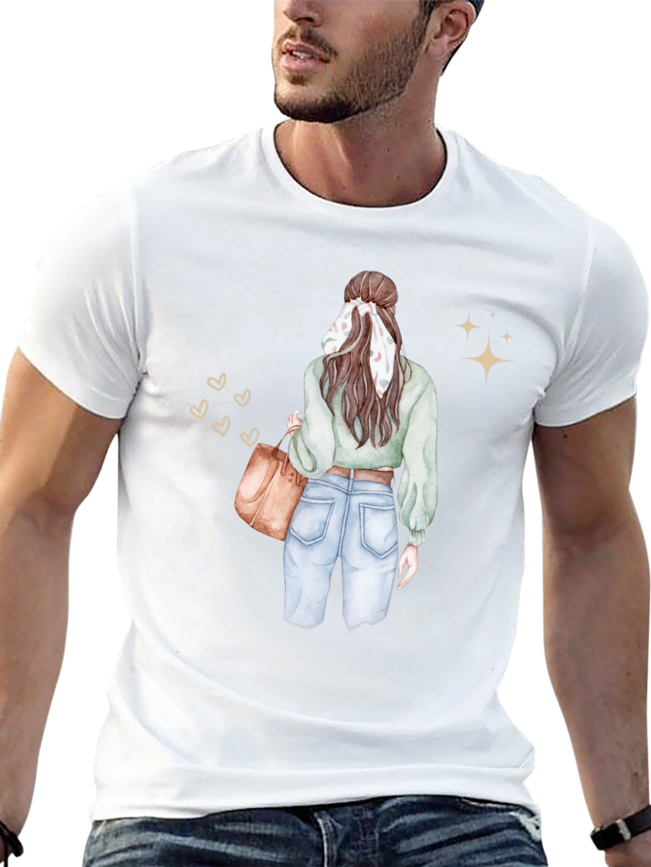Stylish Woman Graphic Tee - Casual Chic