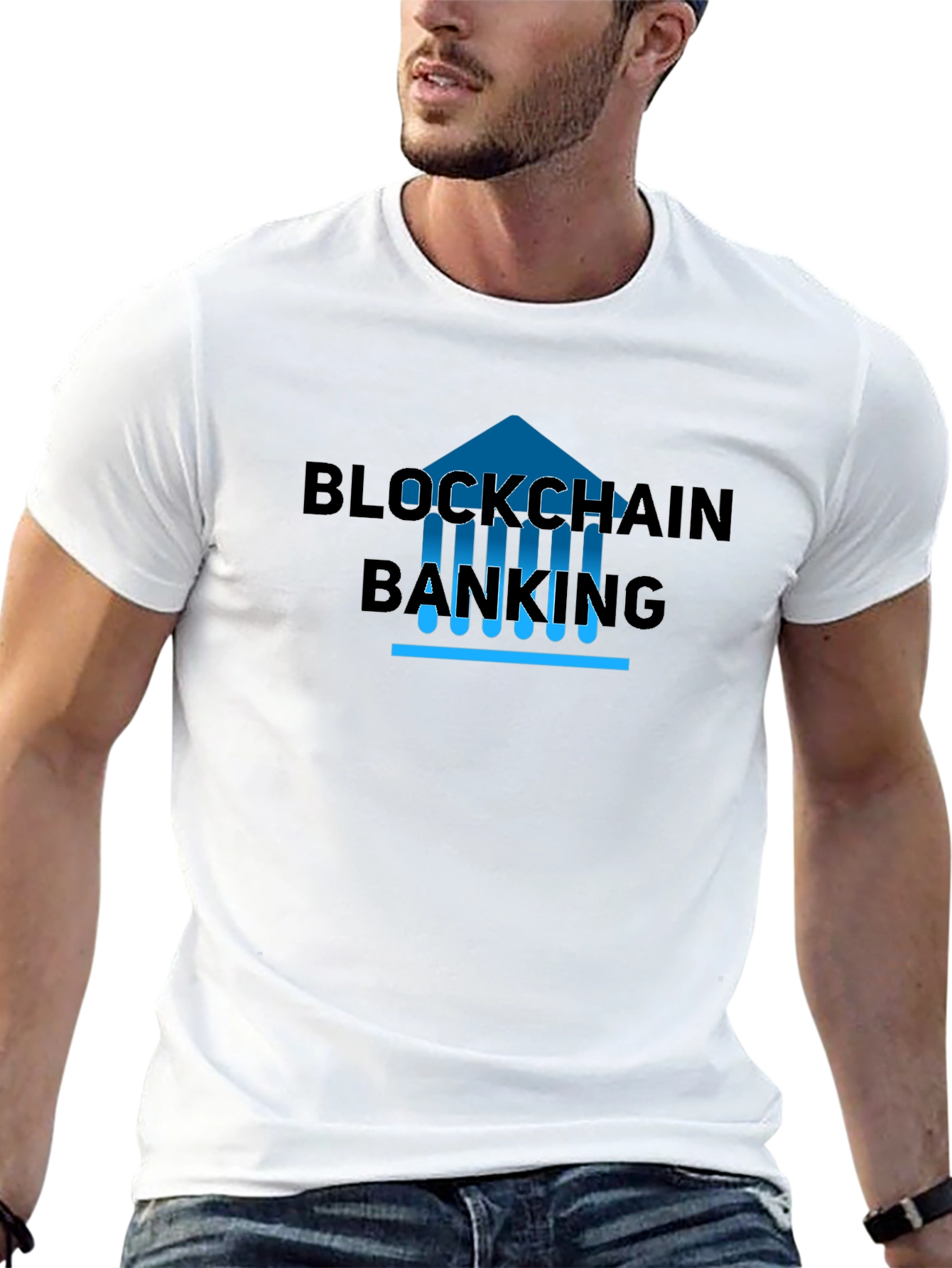 Blockchain Banking T-Shirt - Cryptocurrency Enthusiast Apparel